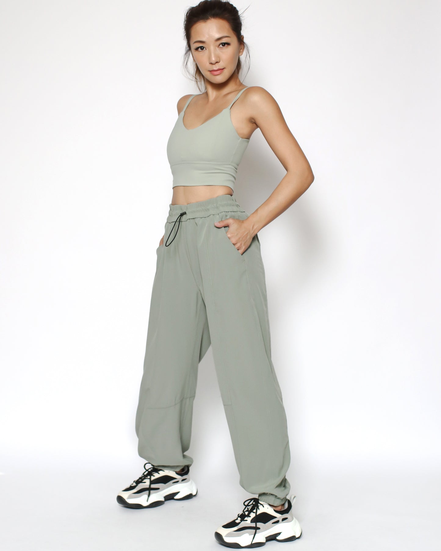 light green sports joggers *pre-order*