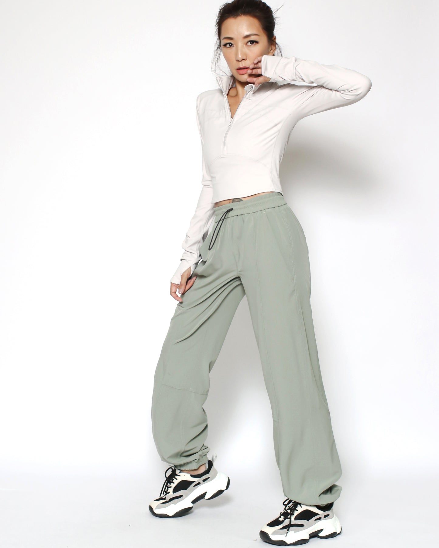 light green sports joggers *pre-order*