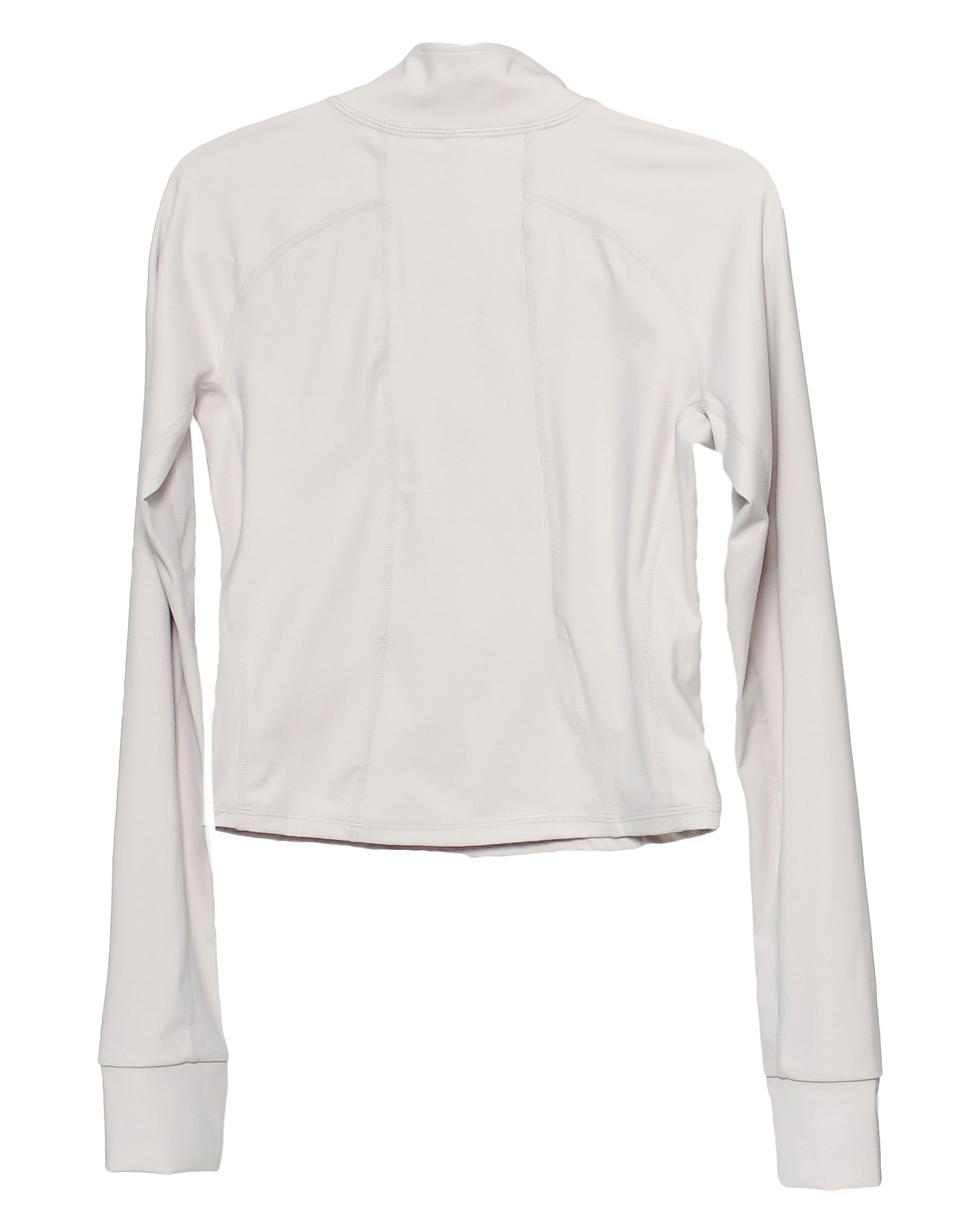 ivory zipper front cropped sports top *pre-order*