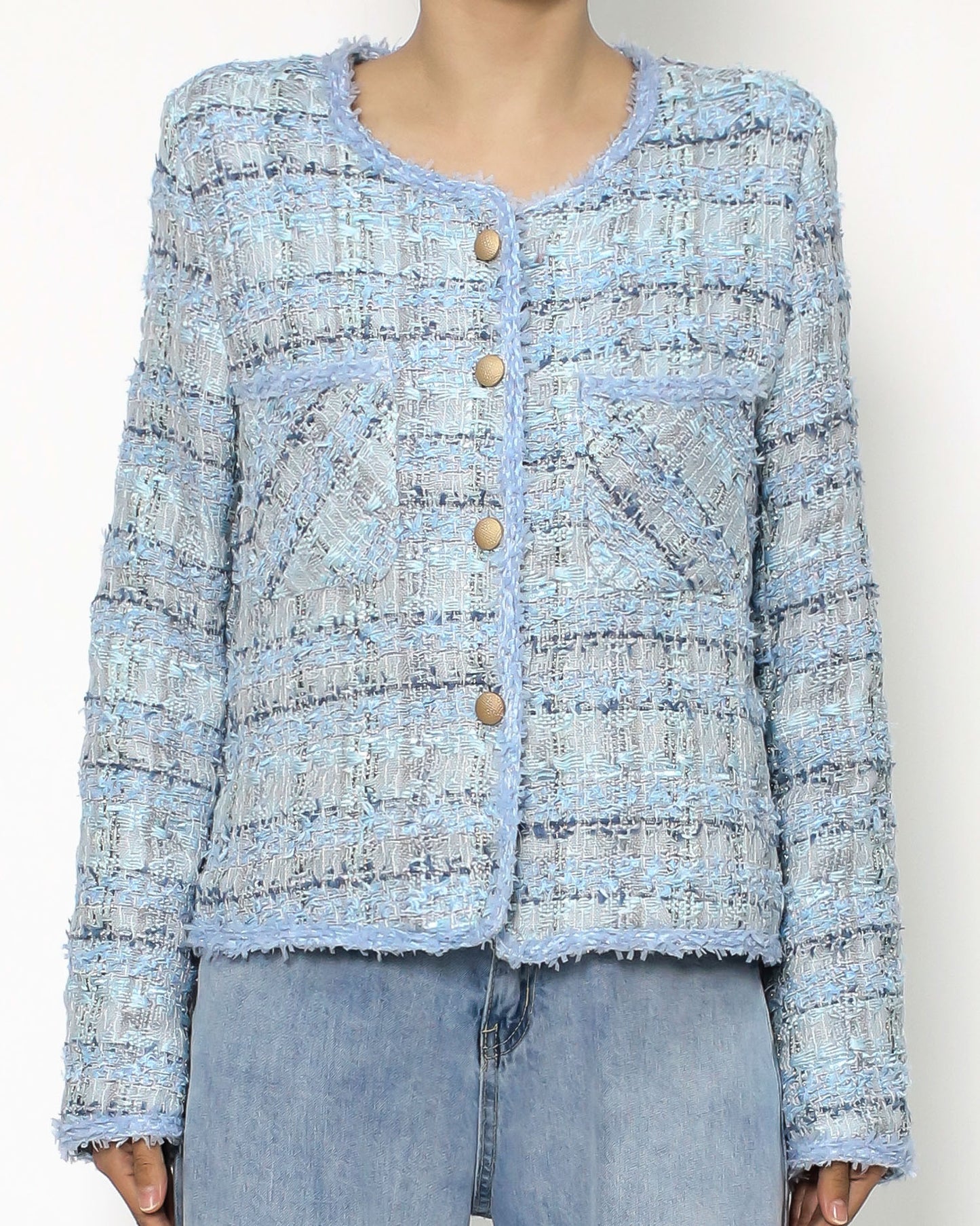 blue tweed jacket *pre-order*