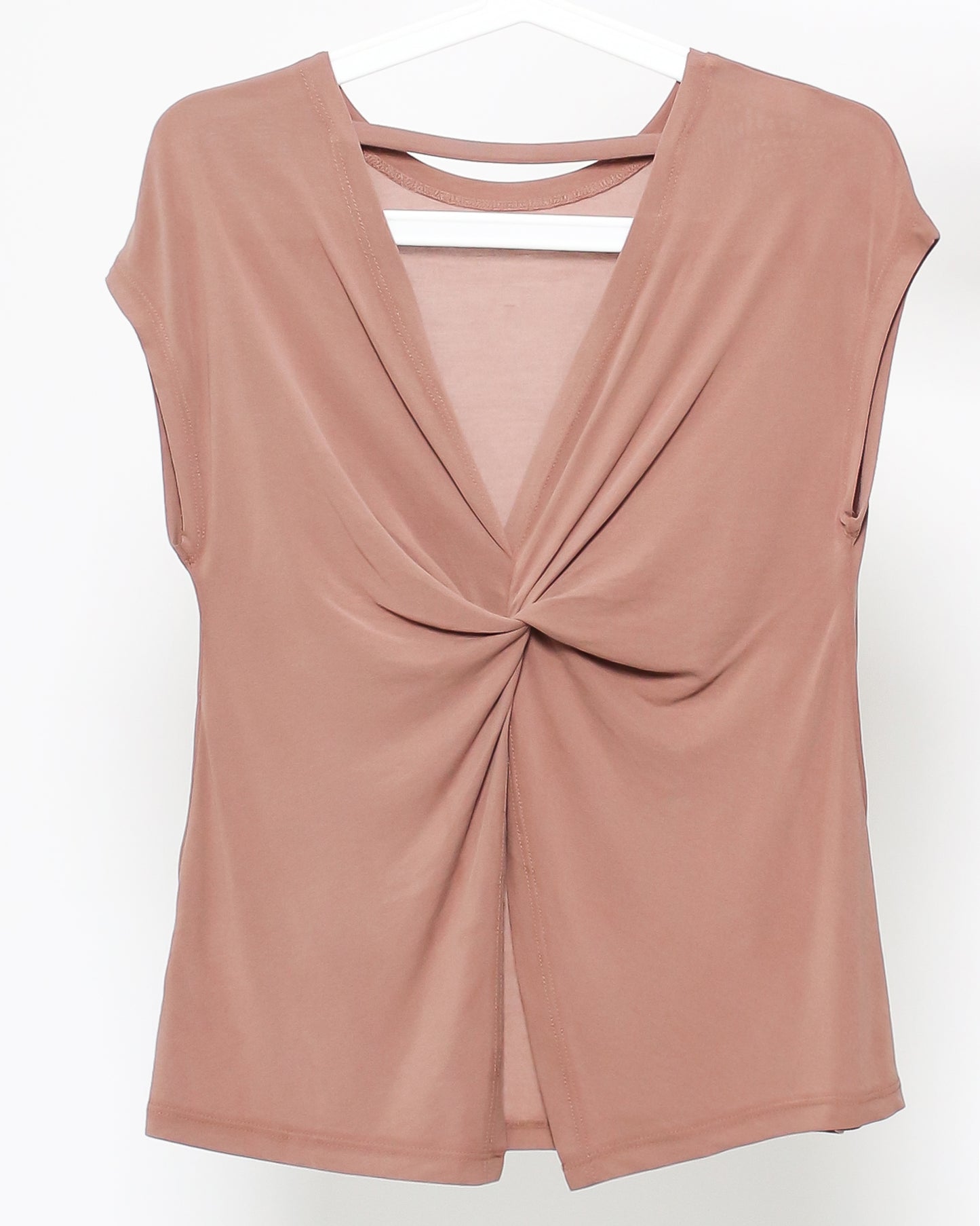 dusty pink ruched back tee *pre-order*