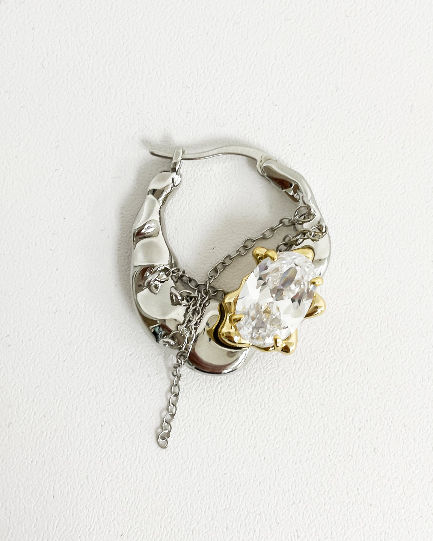 silver diamond chains earrings *pre-order*