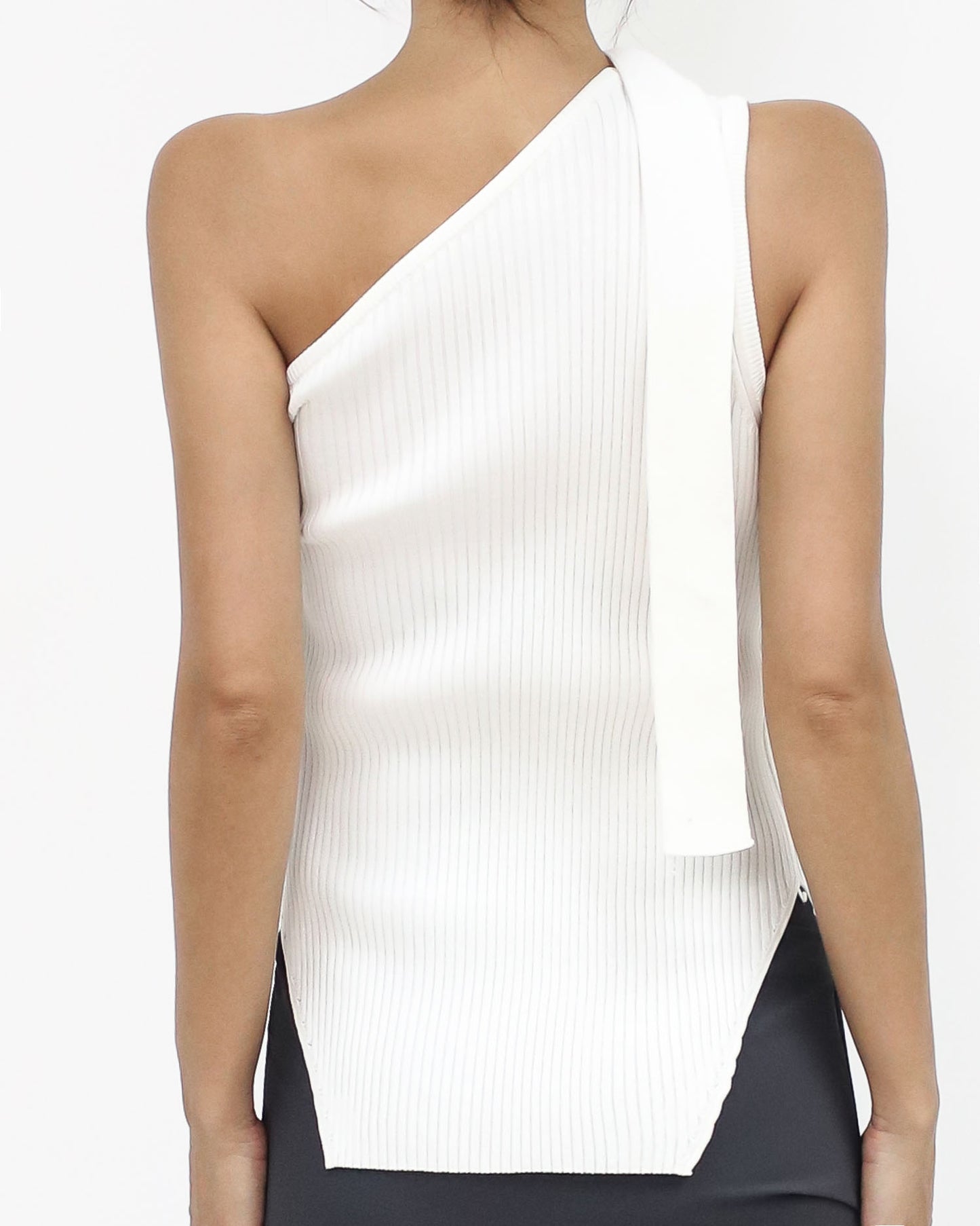 ivory strappy fine knitted vest *pre-order*