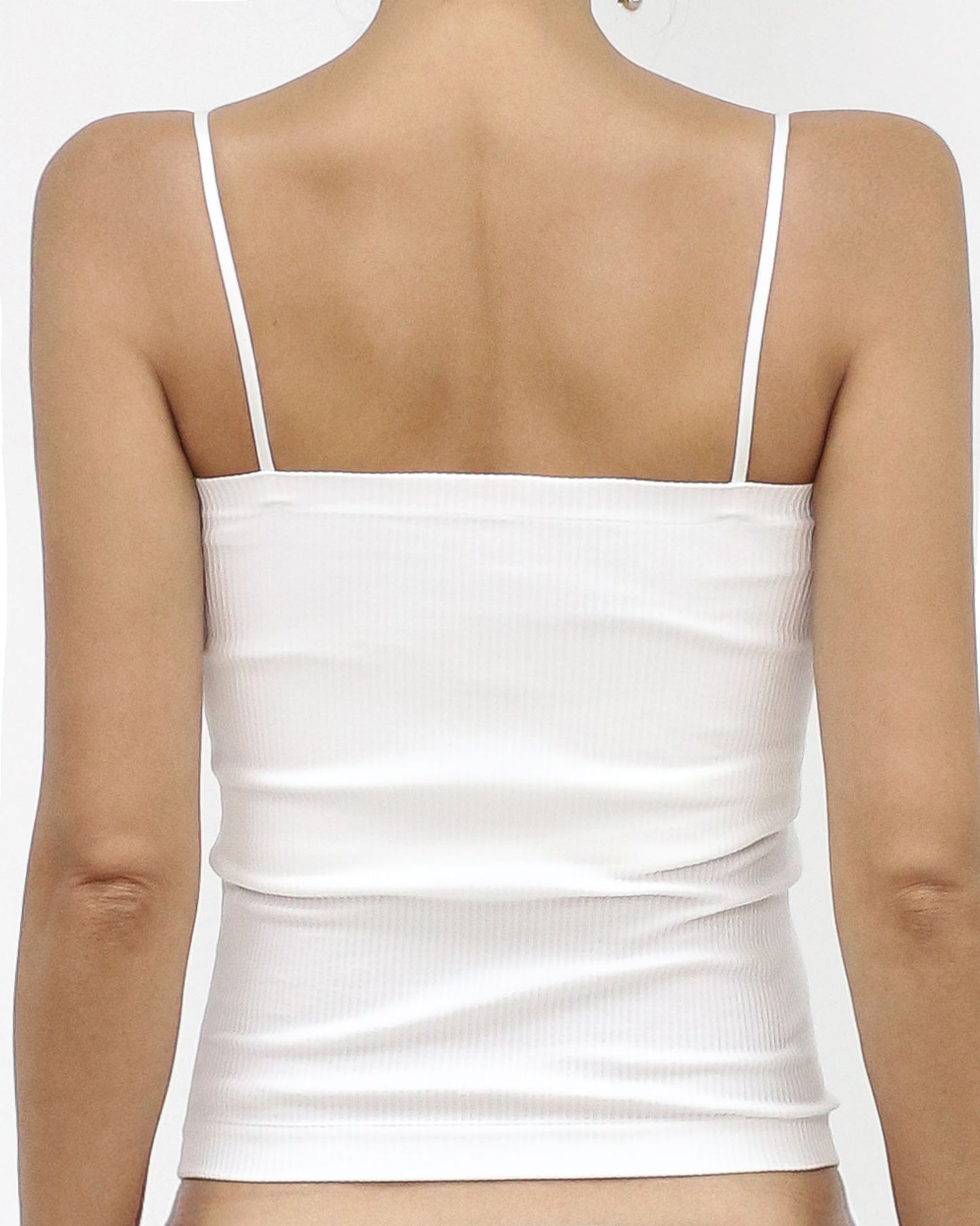 ivory ottoman strappy bra vest *pre-order*