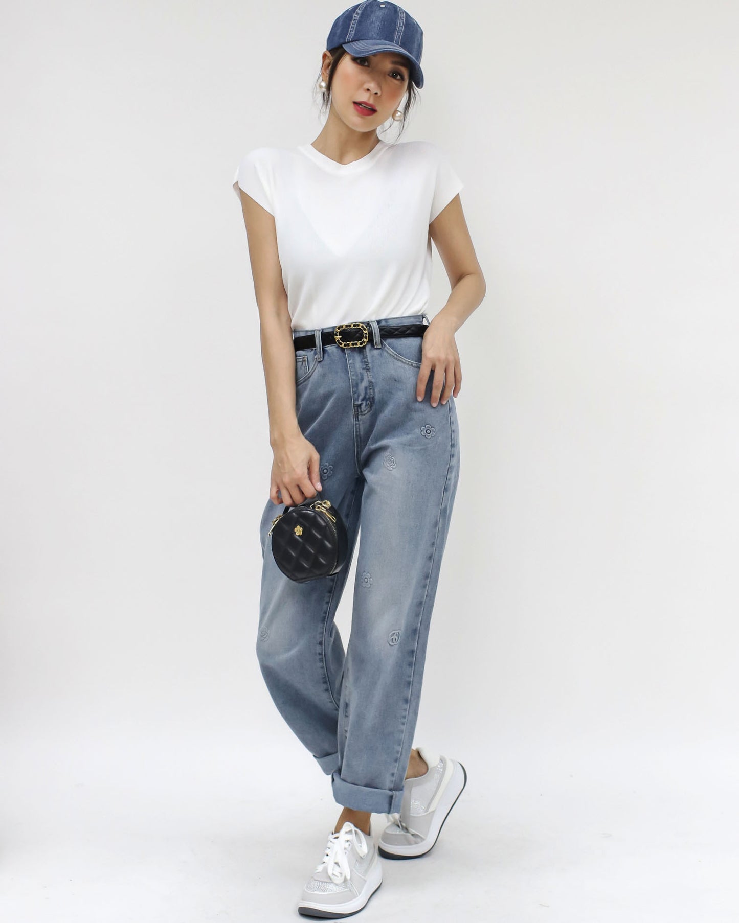 ivory fine knitted basic top