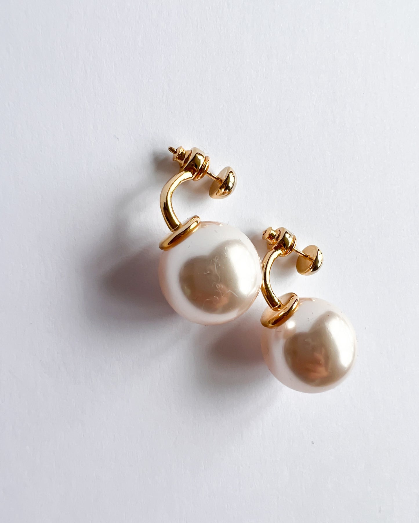 pearls gold piece ball earrings *pre-order*