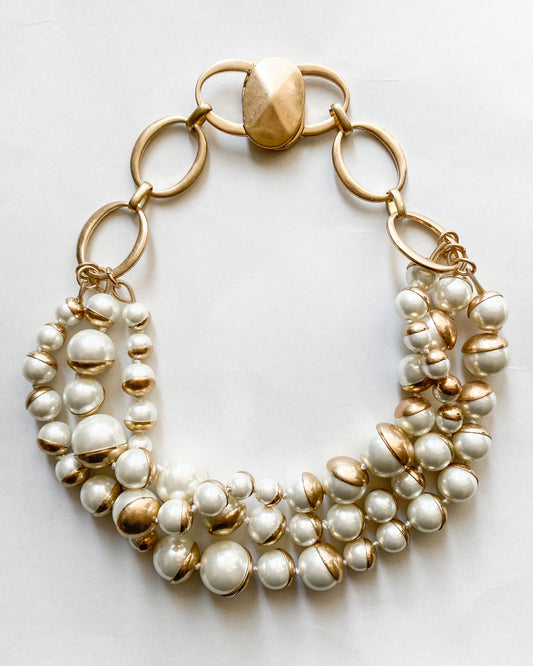 gold layers pearls necklace *pre-order*