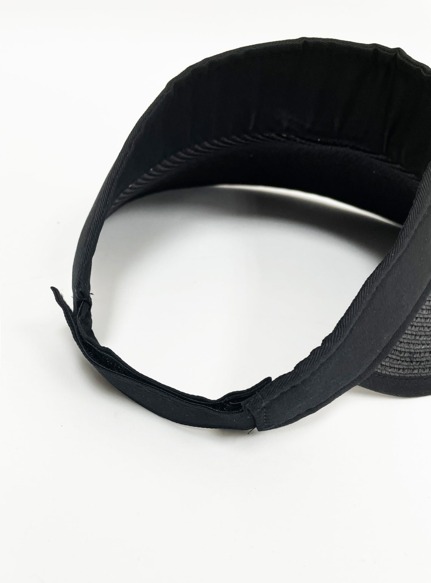 black straw wide visor hat *pre-order*