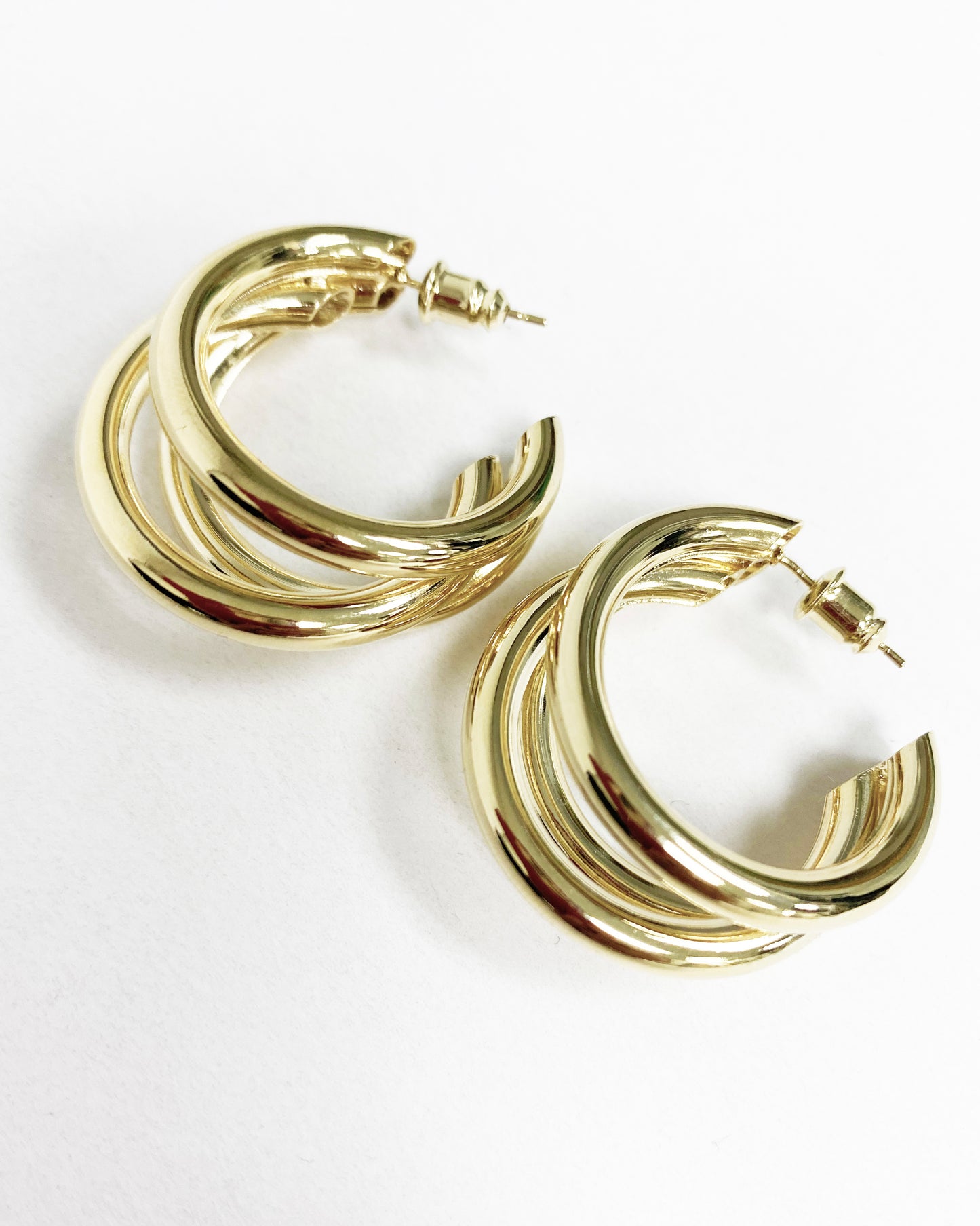 gold triple hoops earrings *pre-order*