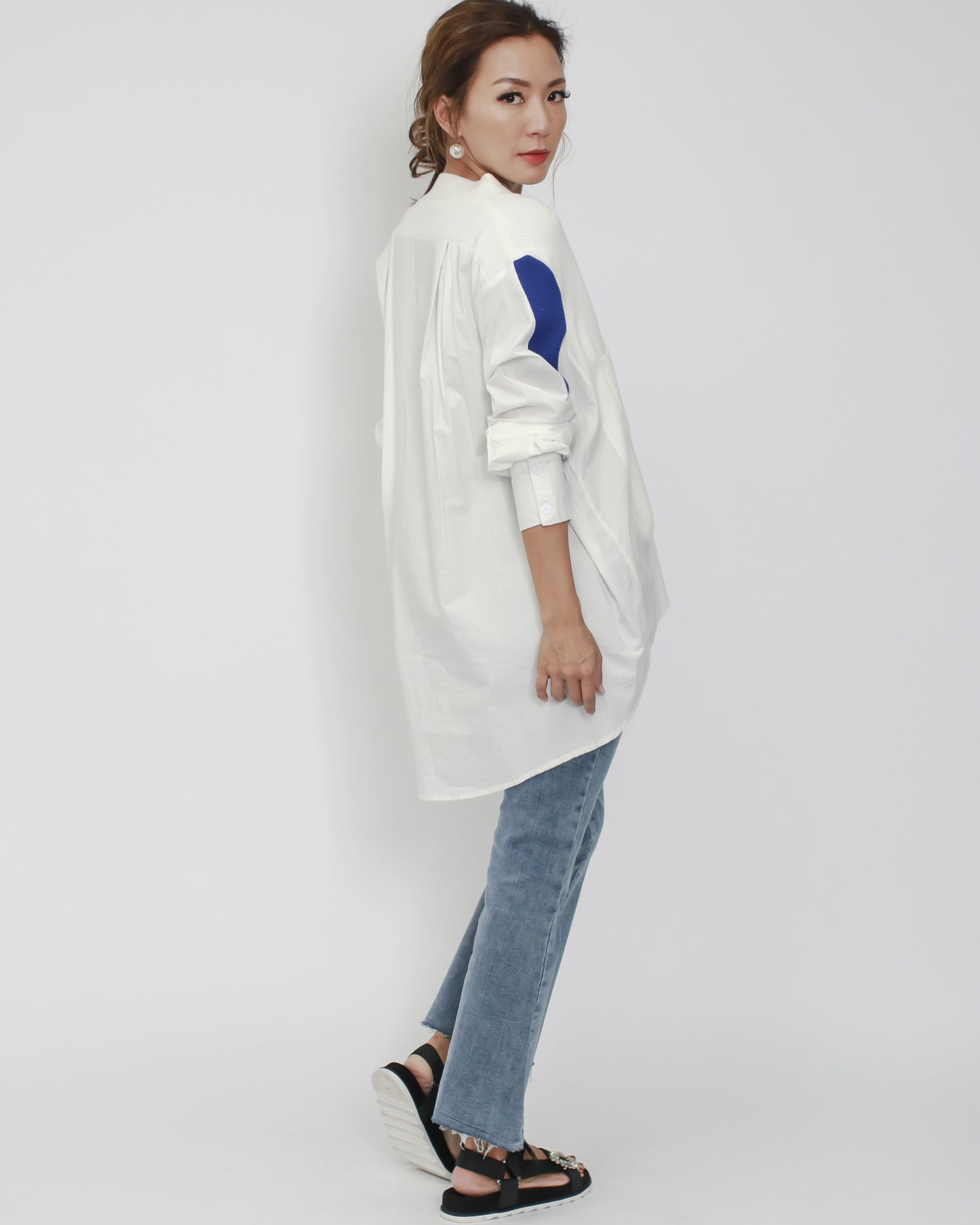 denim cropped flare jeans *pre-order*