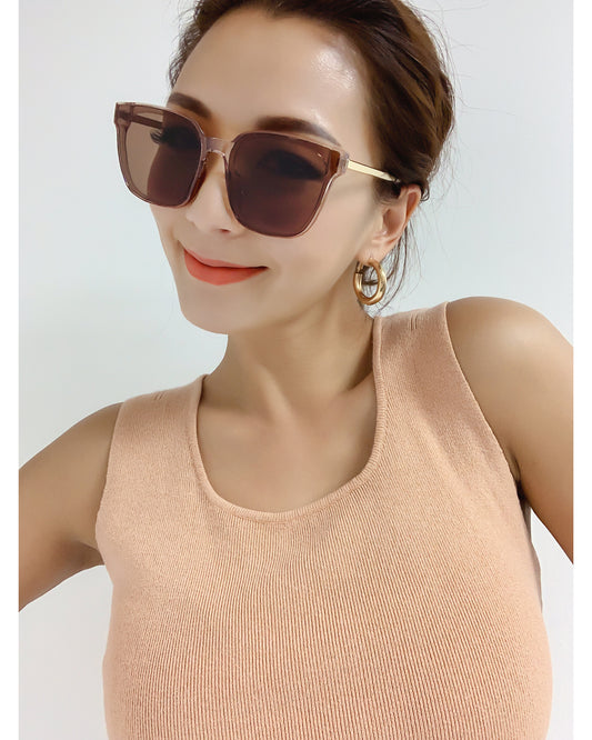 brown square sunglasses *pre-order*