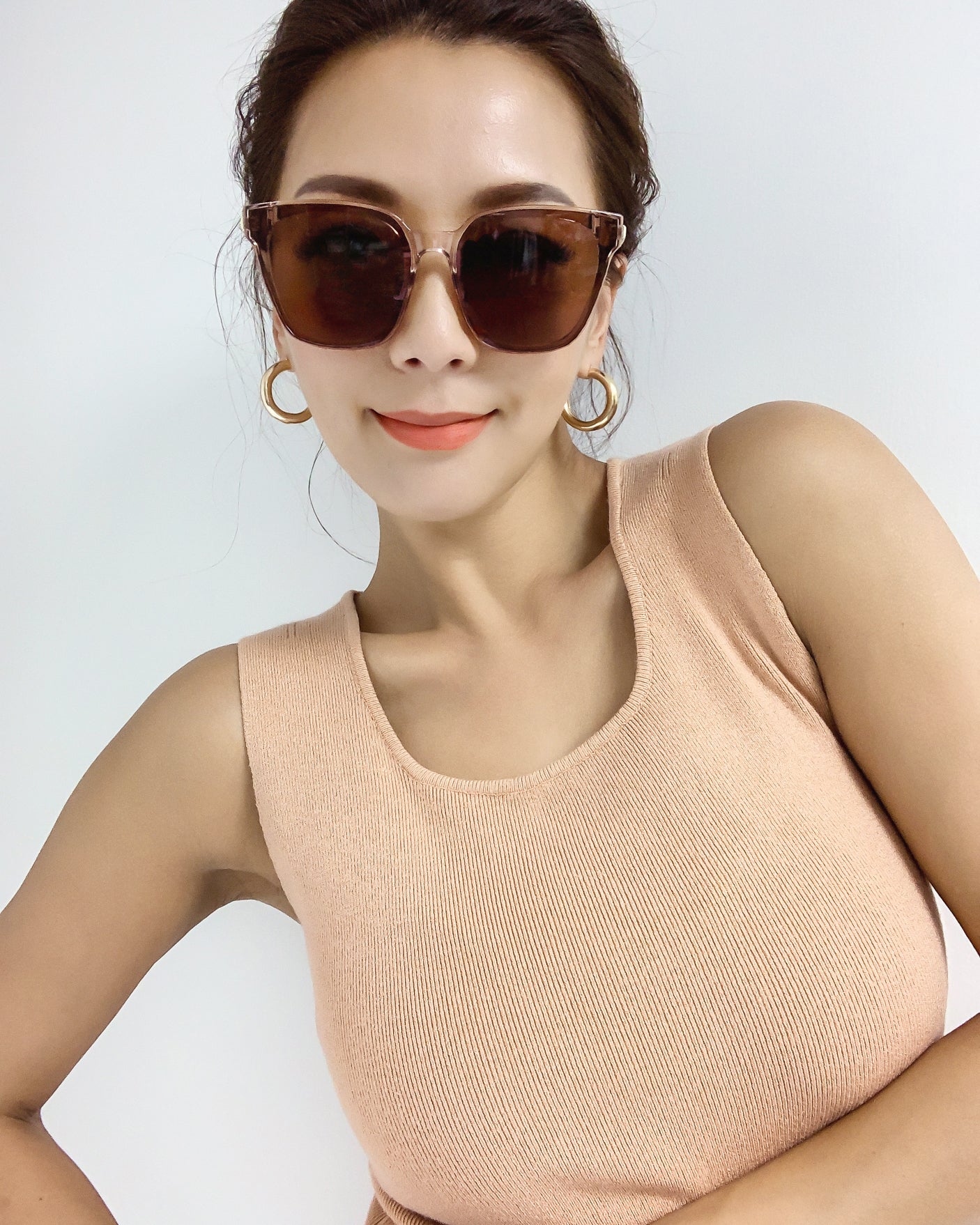 brown square sunglasses *pre-order*
