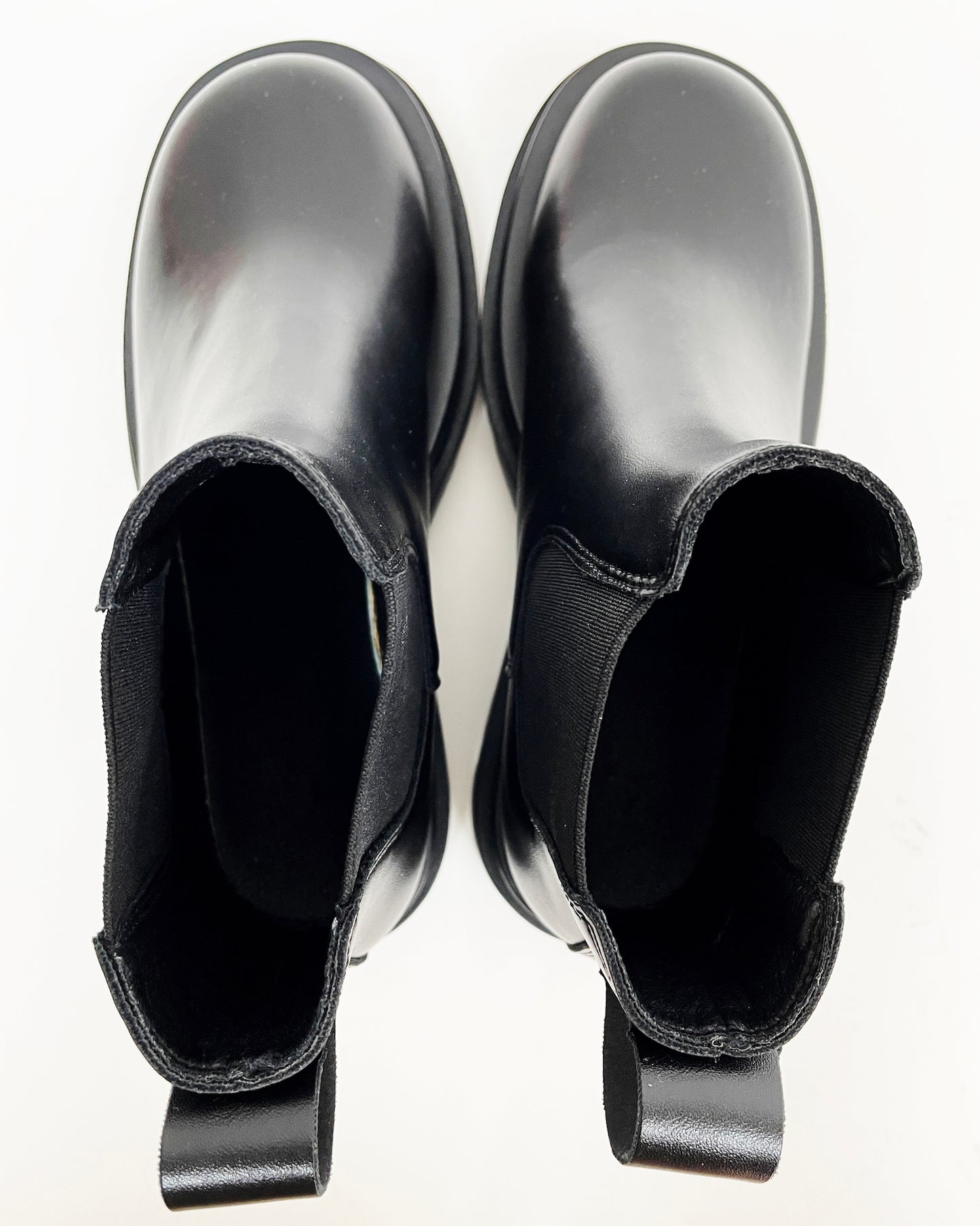 black leather chelsea boots - 40