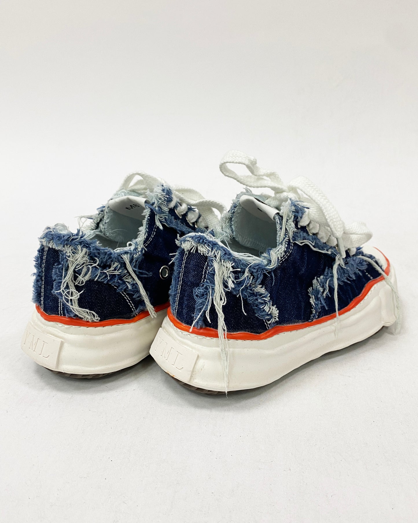 ripped denim chunkcy sneakers - 36