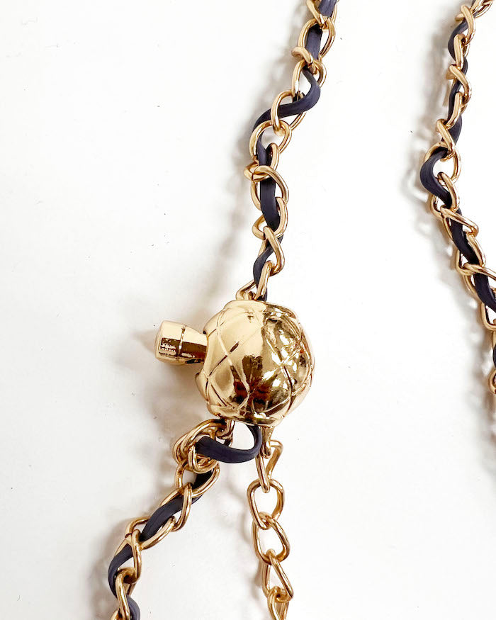 lilac quilted PU leather chain phone case *pre-order*