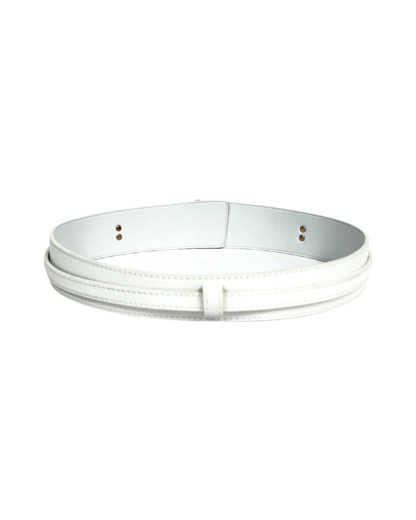 ivory buckle front PU leather belt *pre-order*