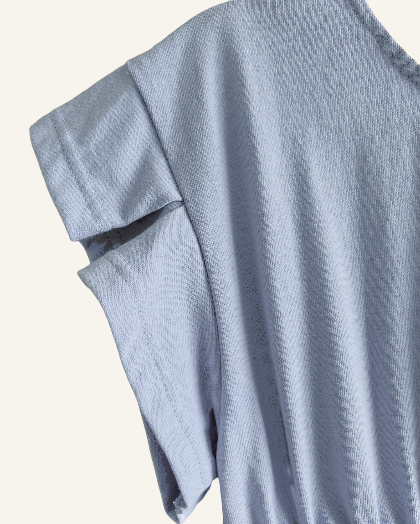 kids - blue tee & ivory shirt contrast dress *pre-order*