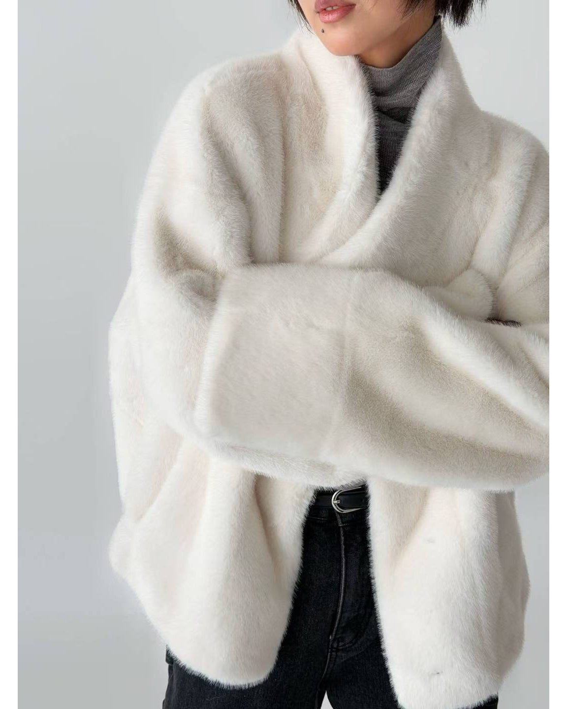 ivory faux fur jacket *pre-order*