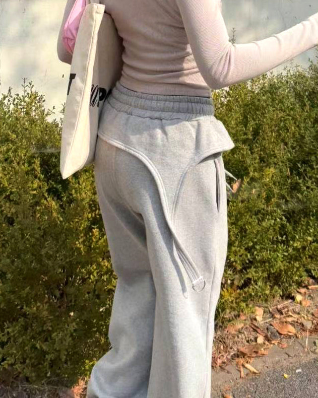 D buckle fleece sweat pants *pre-order*