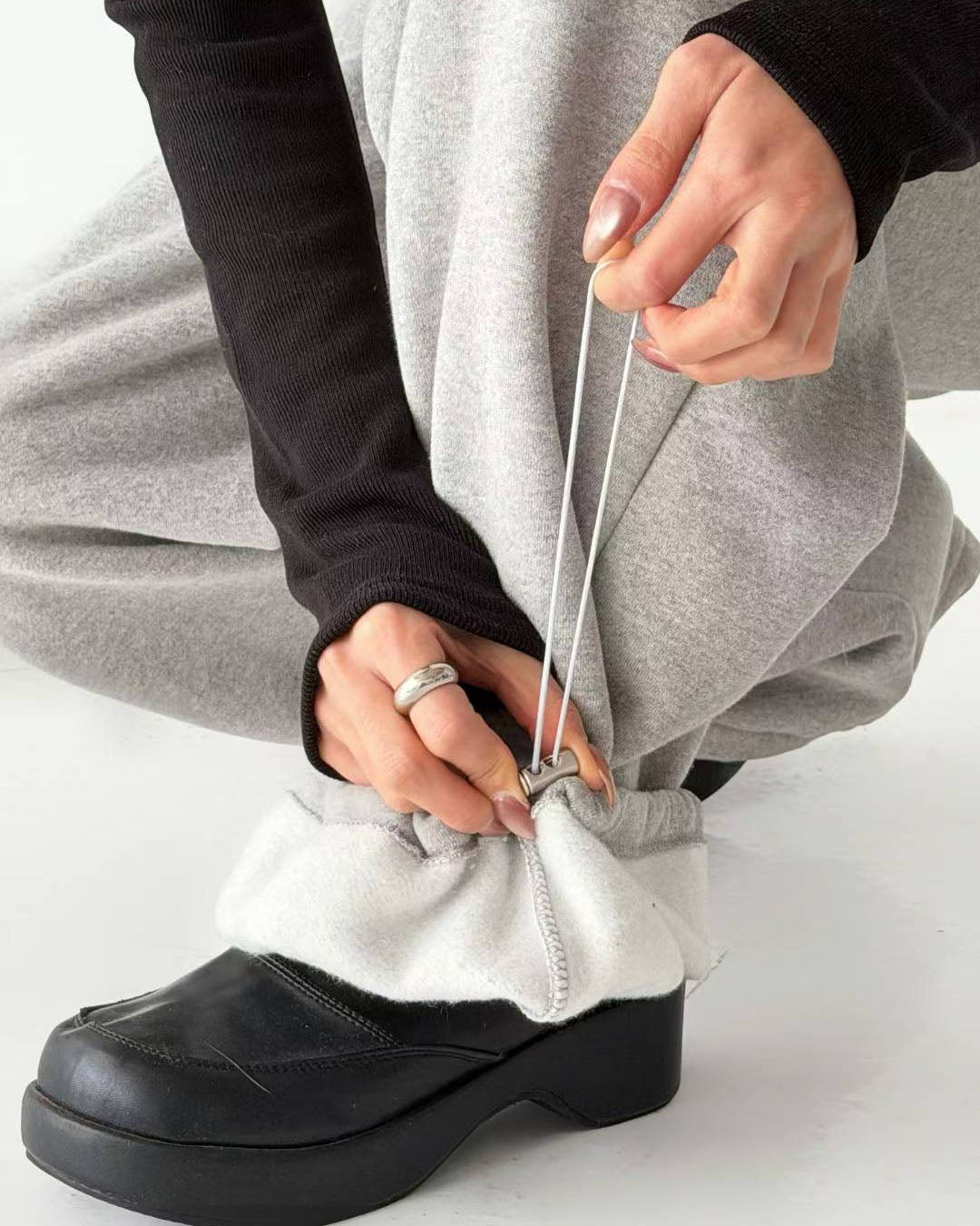 grey fleece sweat pants *pre-order*