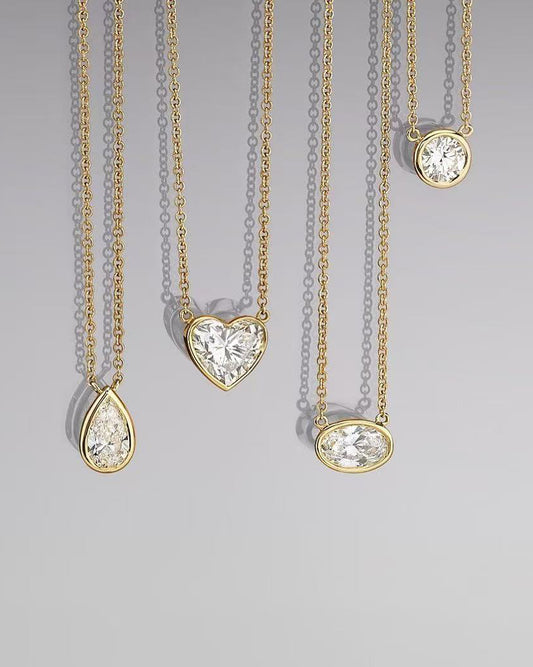 GAL 1ct bazel lab-grown diamond pendant necklace *pre-order*