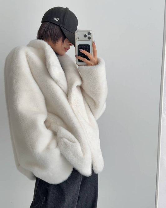 ivory faux fur jacket *pre-order*