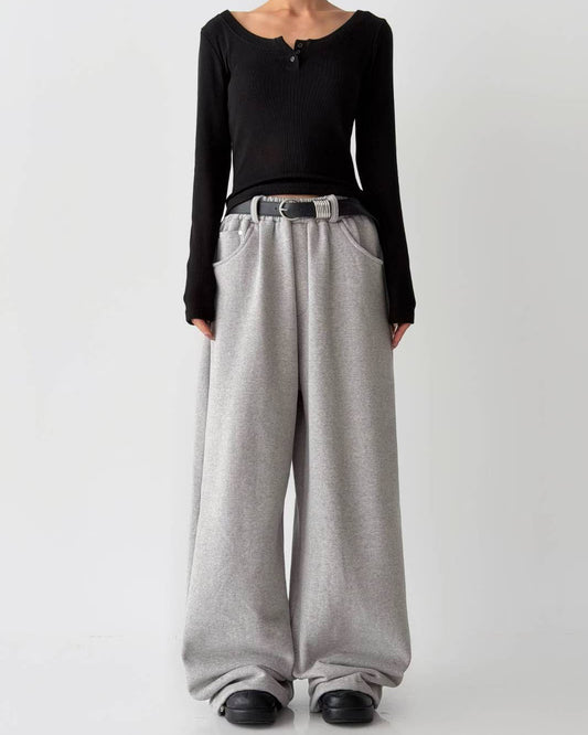 grey fleece sweat pants *pre-order*