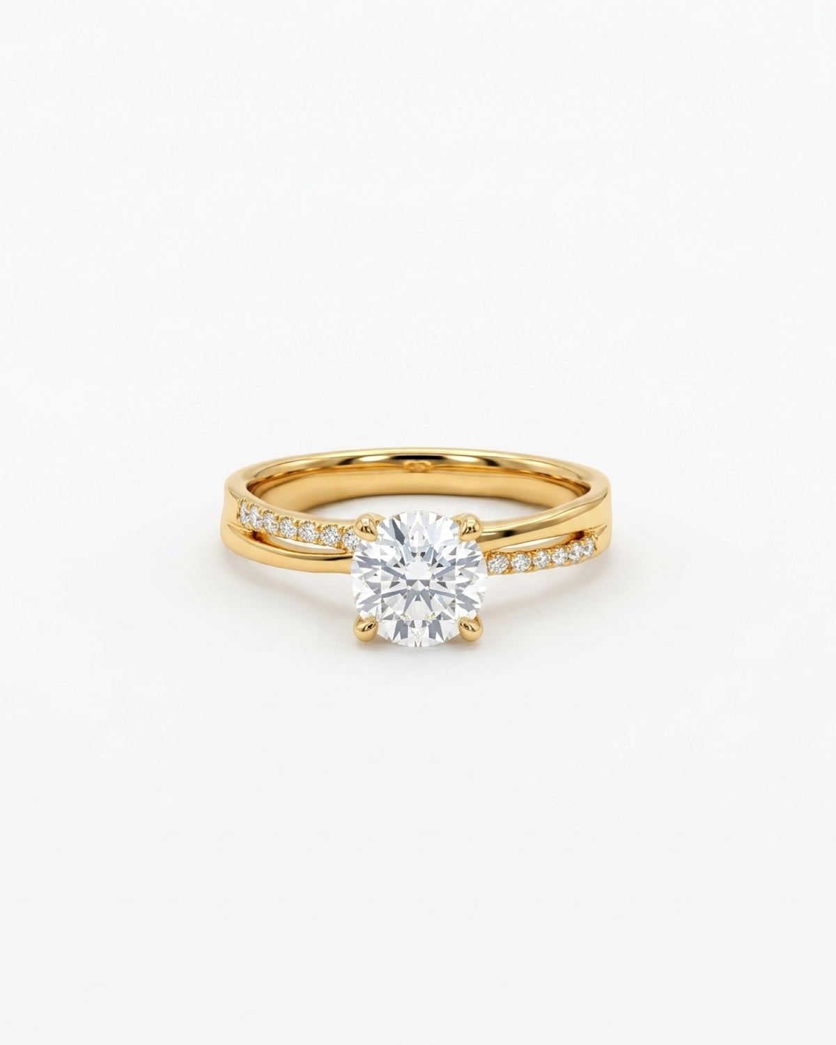 1ct round halo lab grown diamond rhodium plated ring