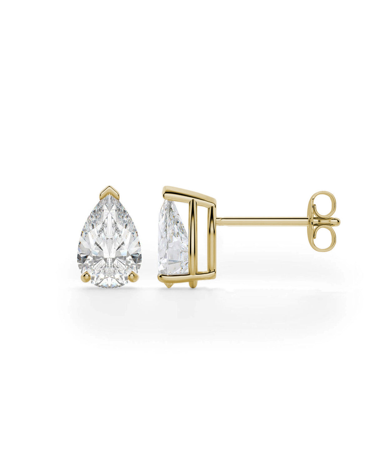 GAL 1ct lab-grown pear diamond earrings