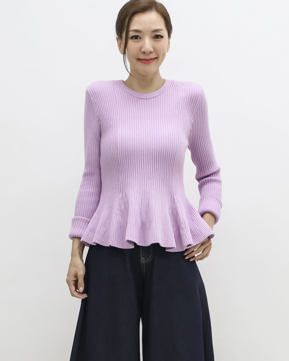 lilac flare knitted top *pre-order*