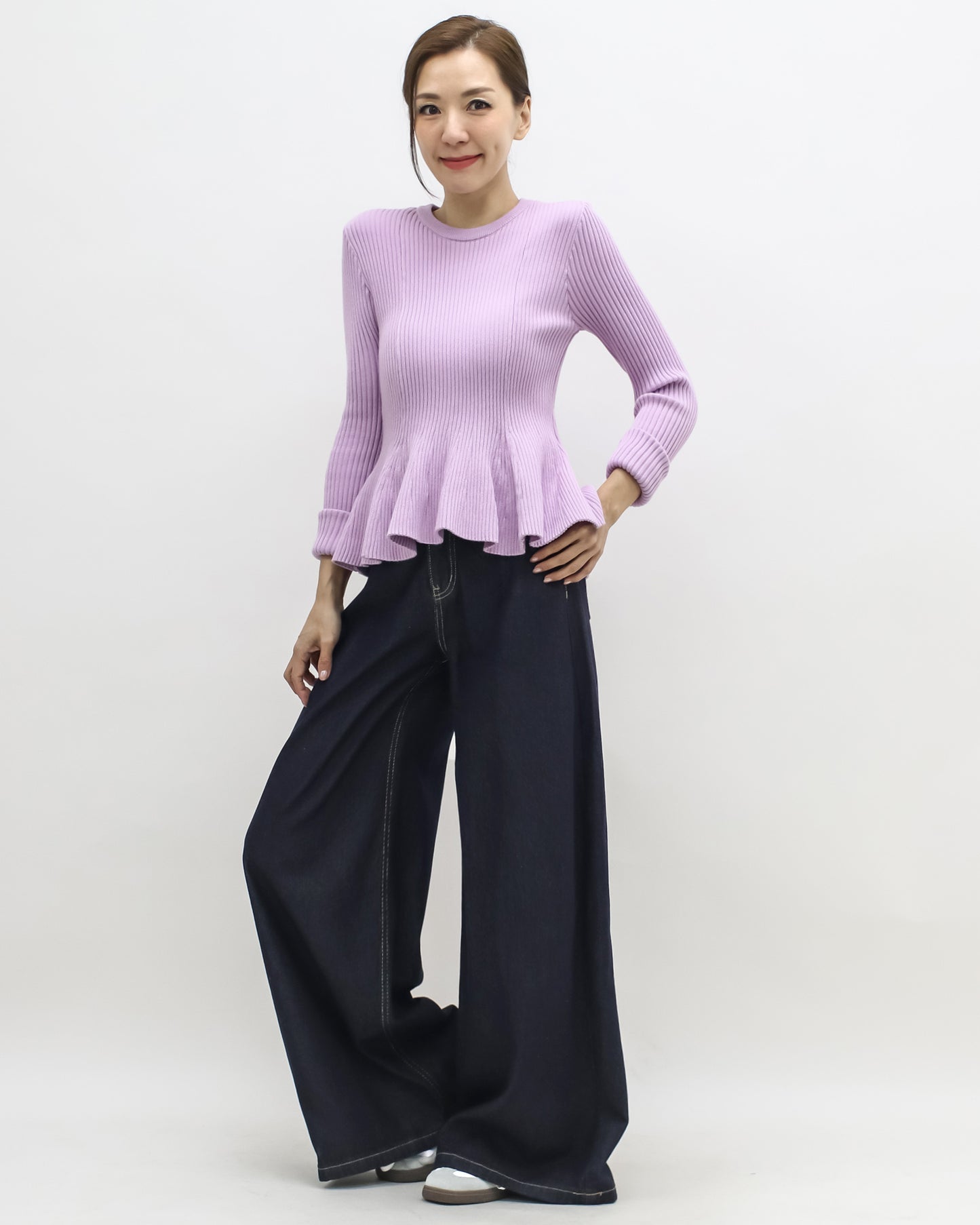 lilac flare knitted top *pre-order*