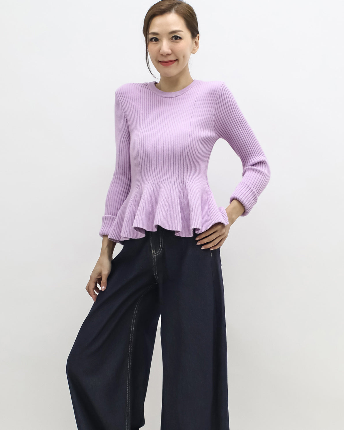 lilac flare knitted top *pre-order*