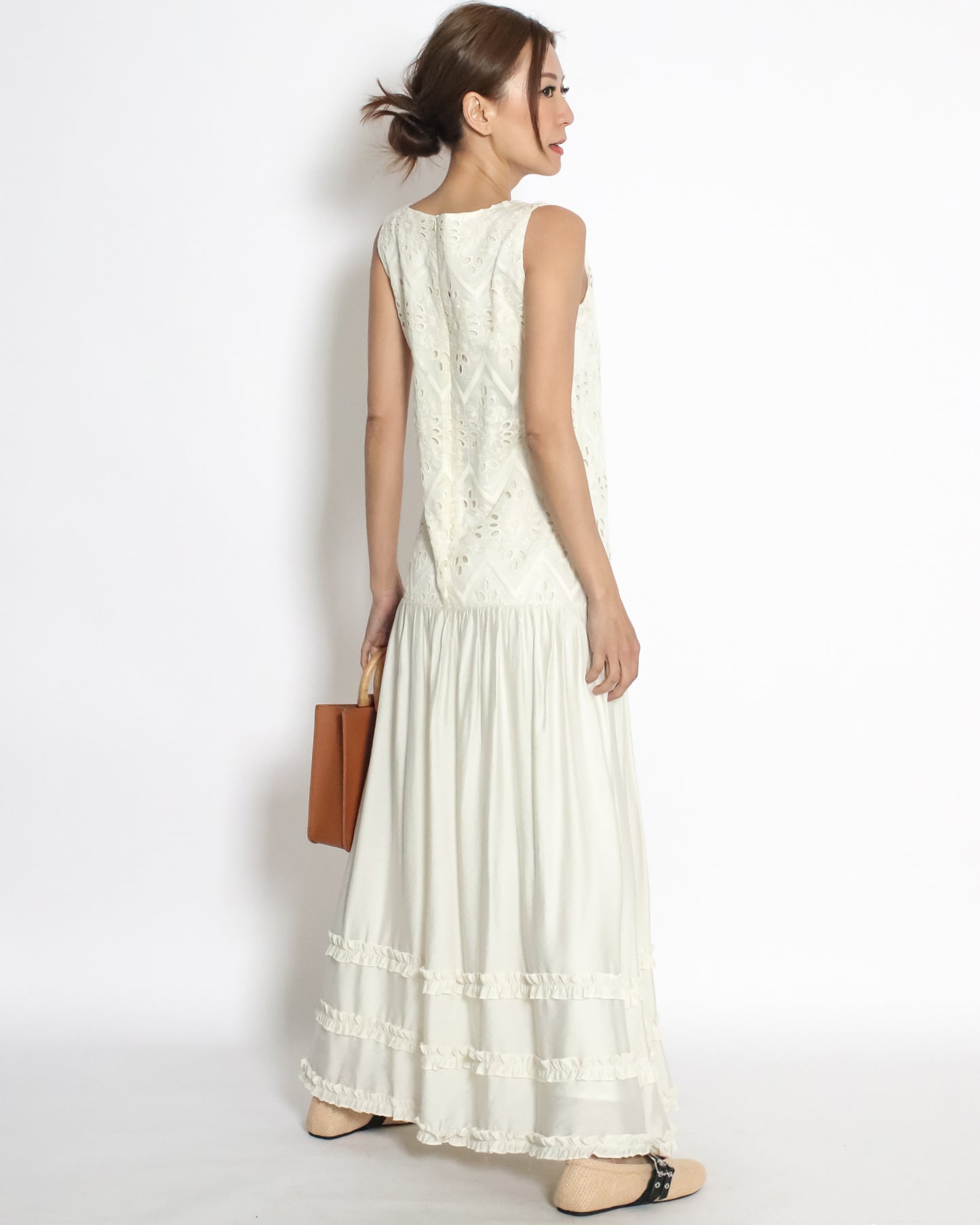 ivory crochet longline dress *pre-order*