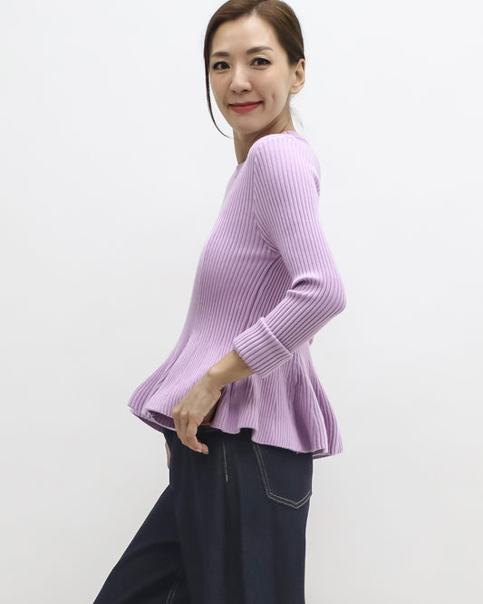 lilac flare knitted top *pre-order*