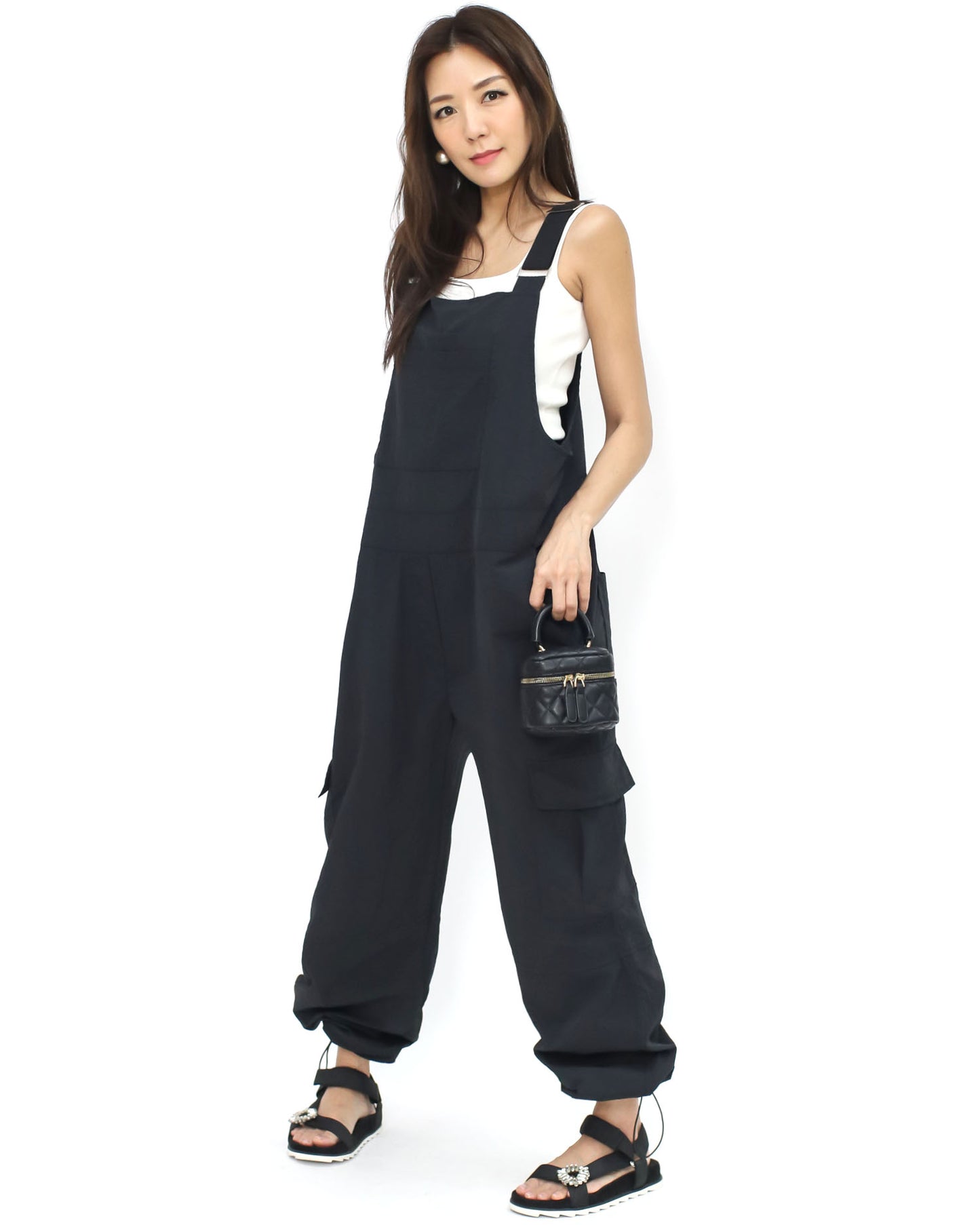 black tech jumpsuit *pre-order*