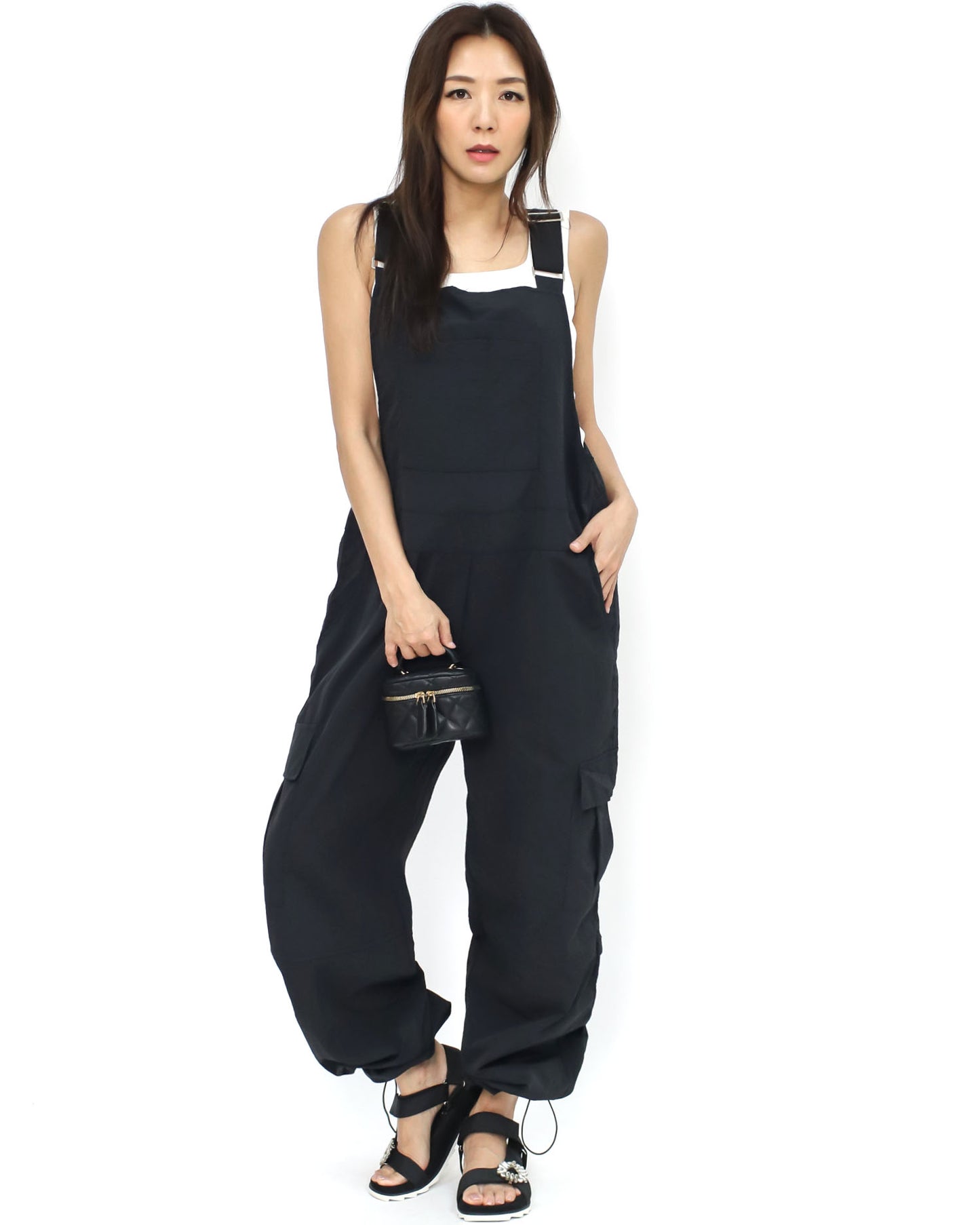 black tech jumpsuit *pre-order*