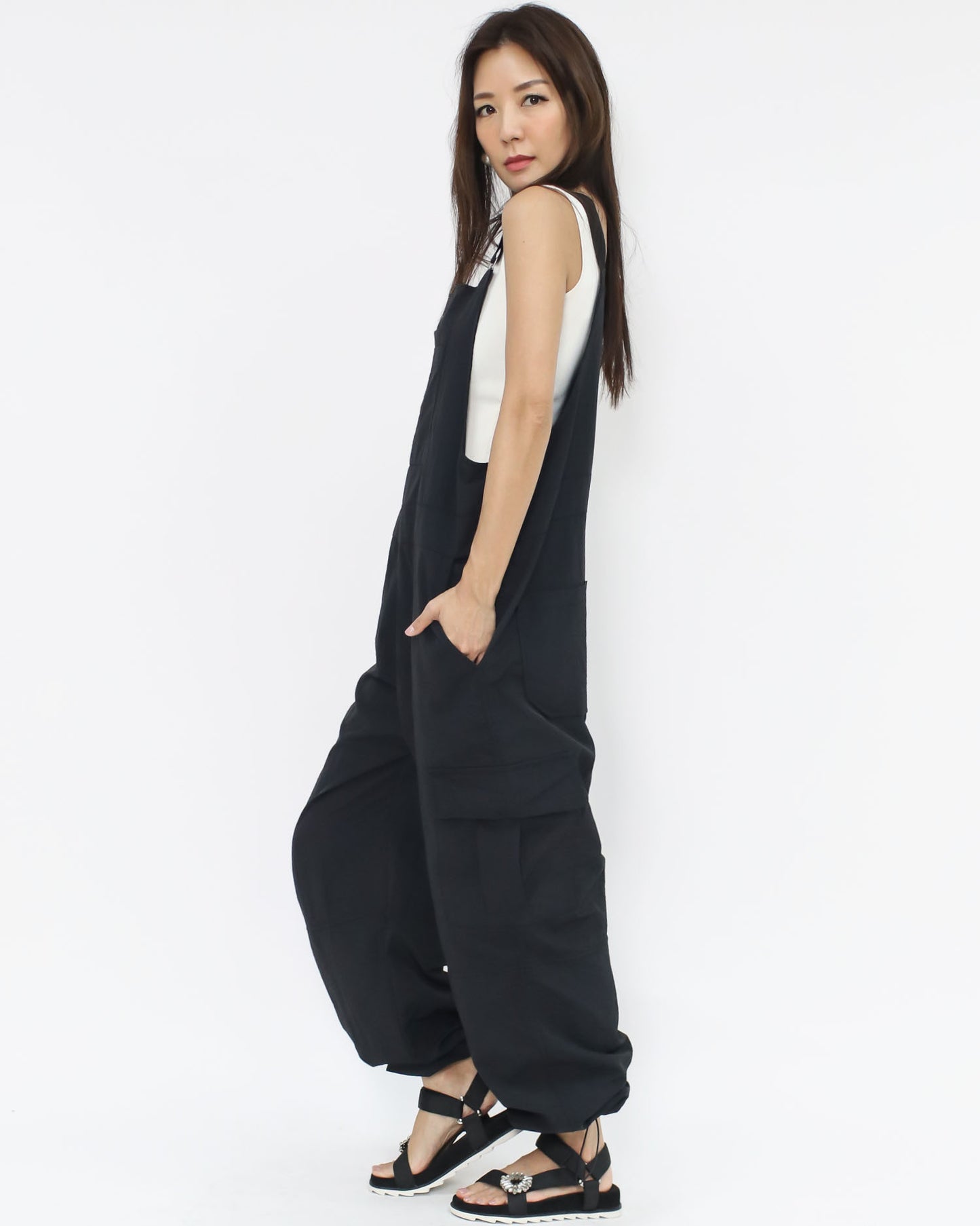 black tech jumpsuit *pre-order*