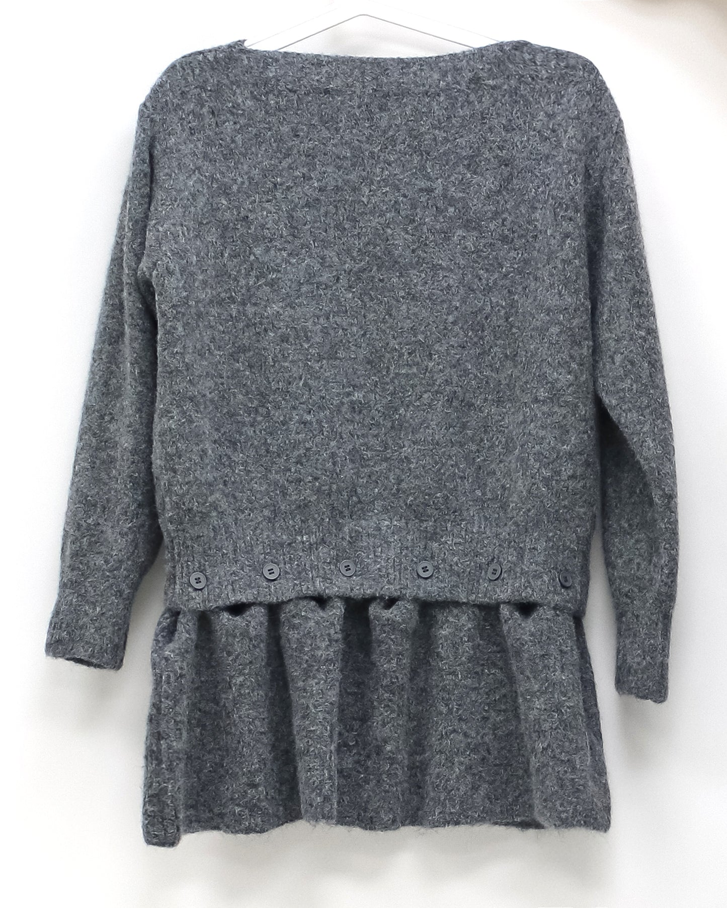 grey flare hem knitted top