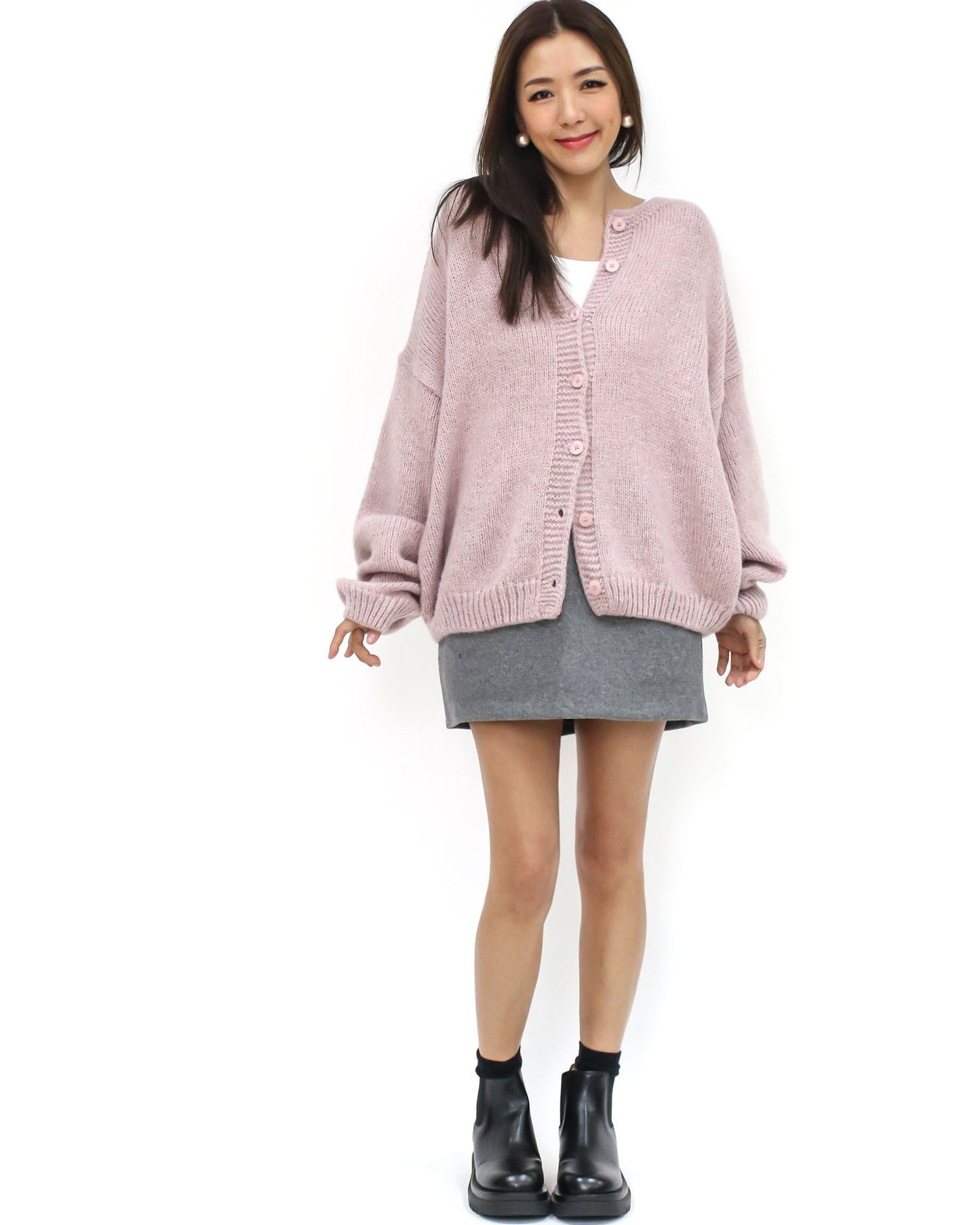 pink knitted cardigan *pre-order*