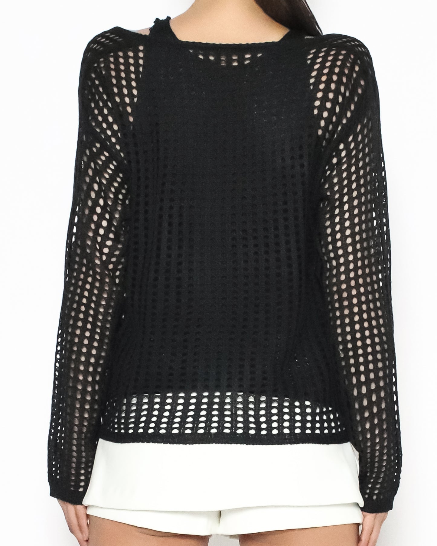 black net knitted top w/ vest set *pre-order*