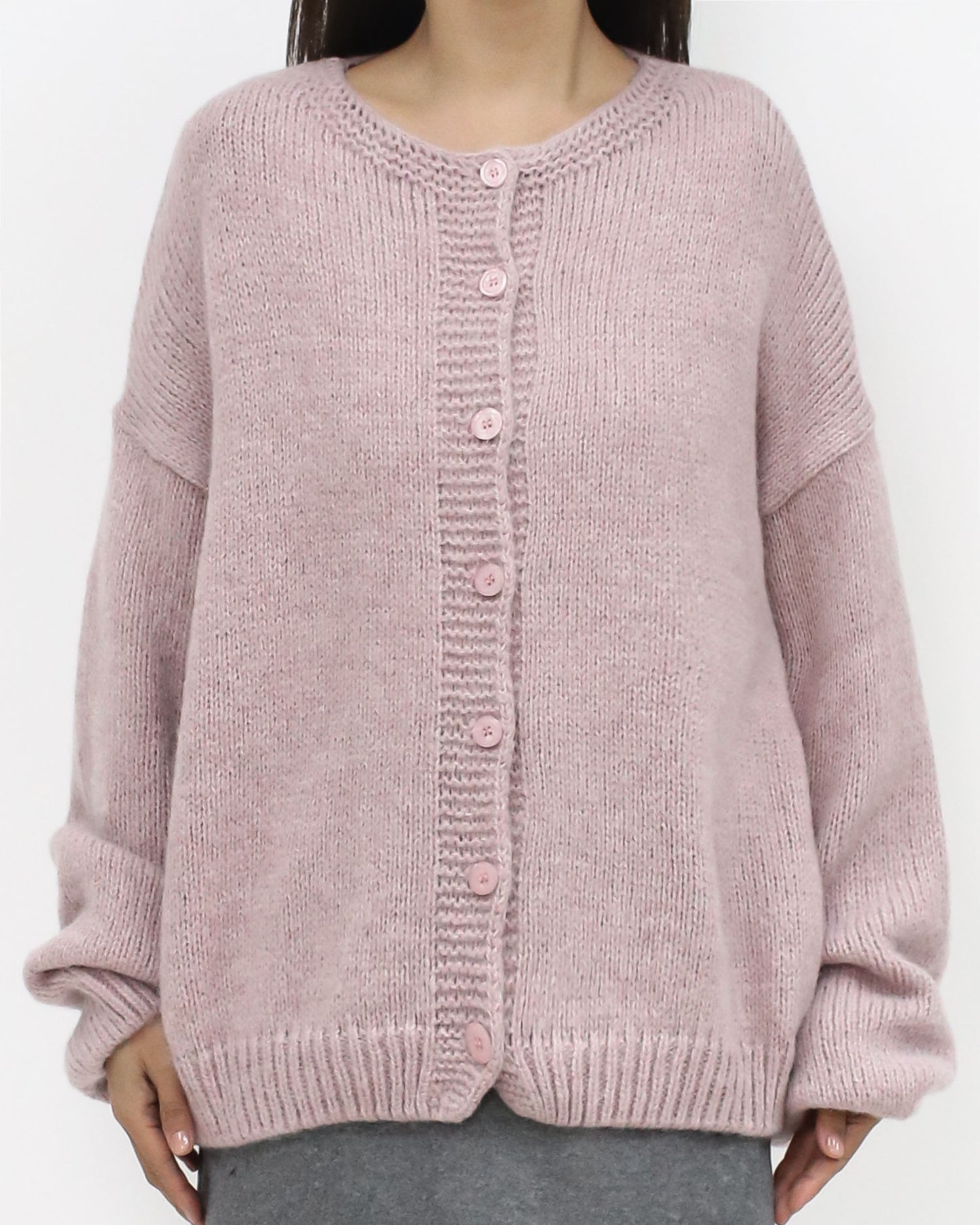 pink knitted cardigan *pre-order*