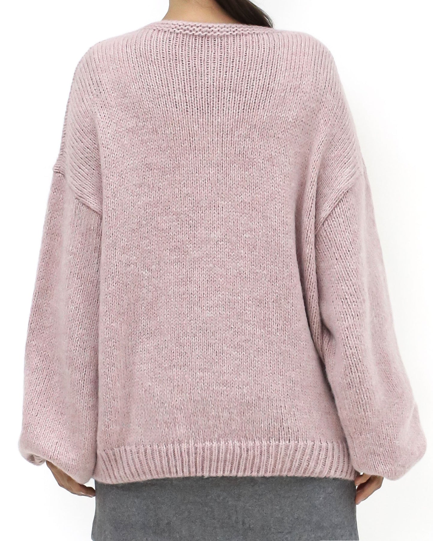 pink knitted cardigan *pre-order*