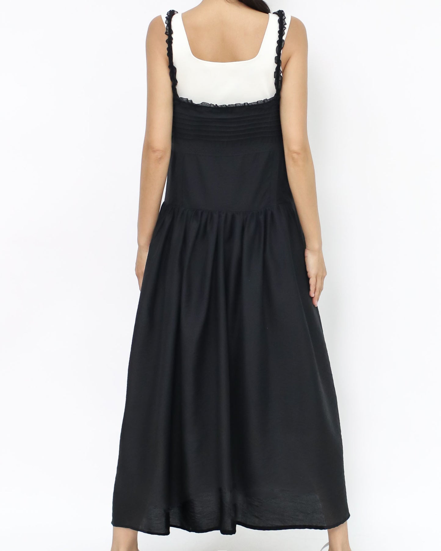 black crochet boho longline slip dress *pre-order*