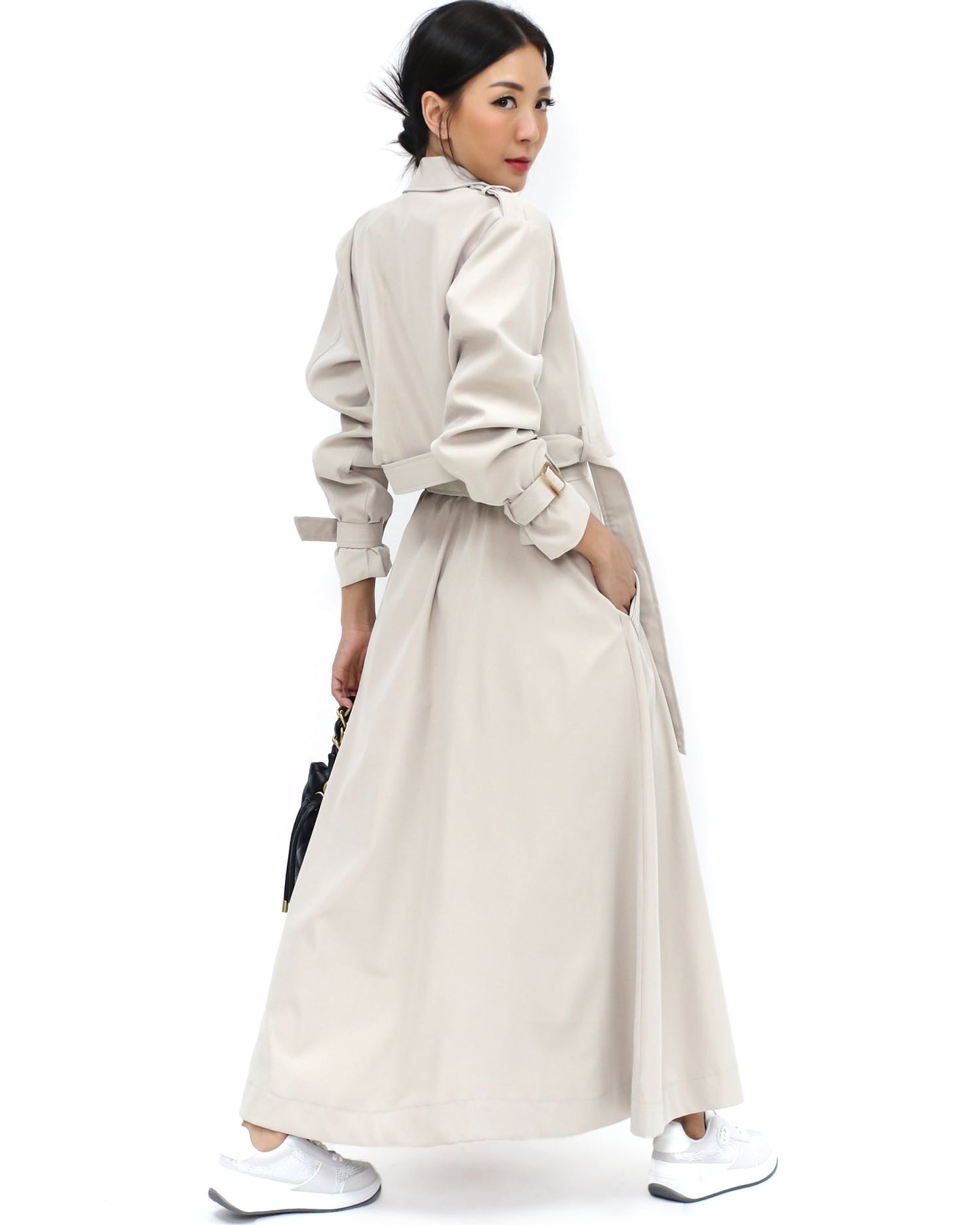 ivory cropped jacket & flare skirt set *pre-order*