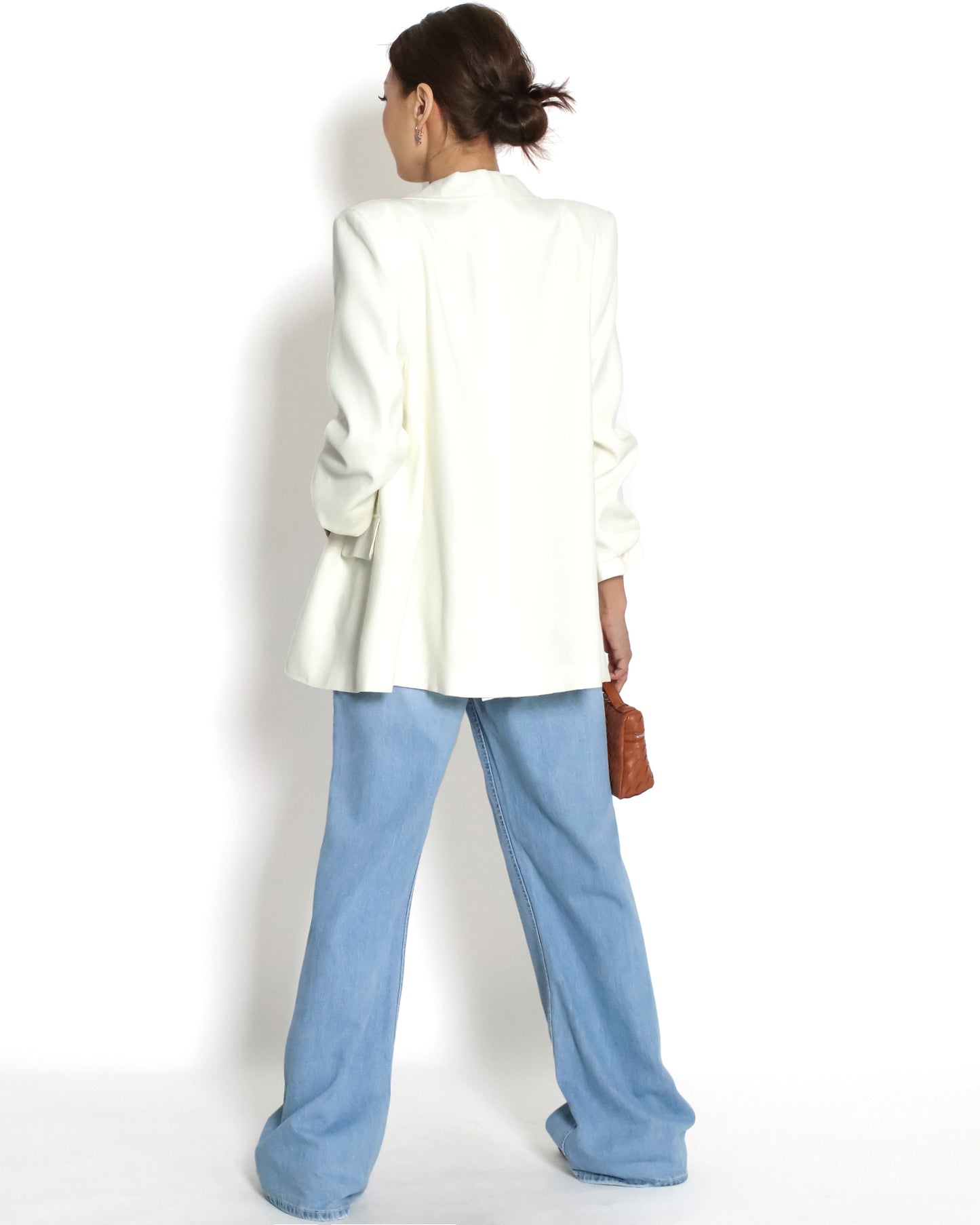 ivory linen blazer *pre-order*