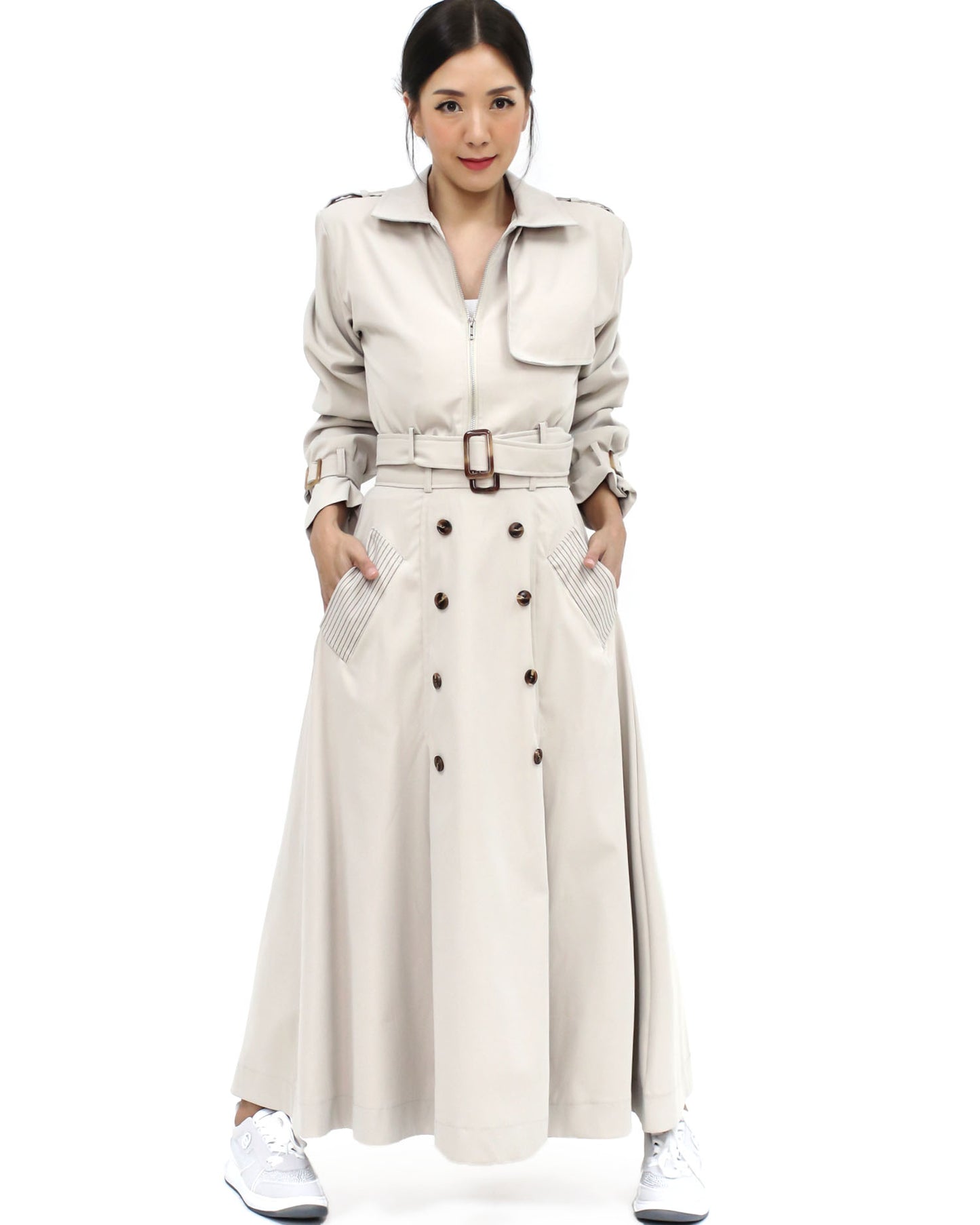 ivory cropped jacket & flare skirt set *pre-order*