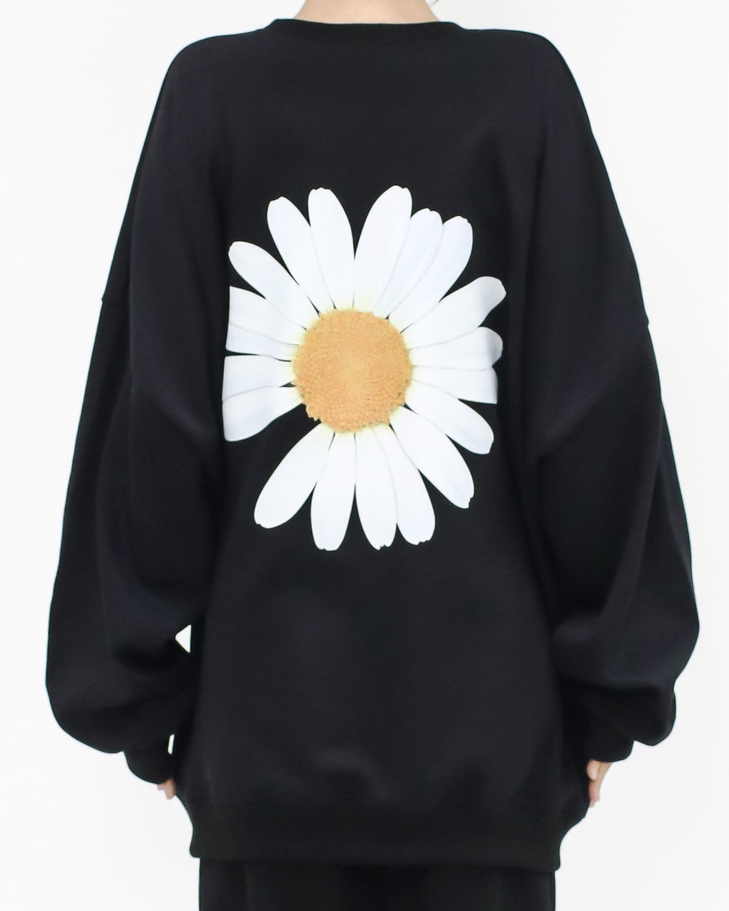 Black flower printed sweatshirt & joggers fleece set *pre-order*