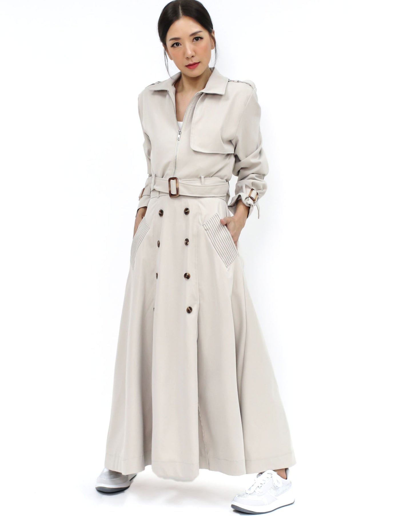 ivory cropped jacket & flare skirt set *pre-order*