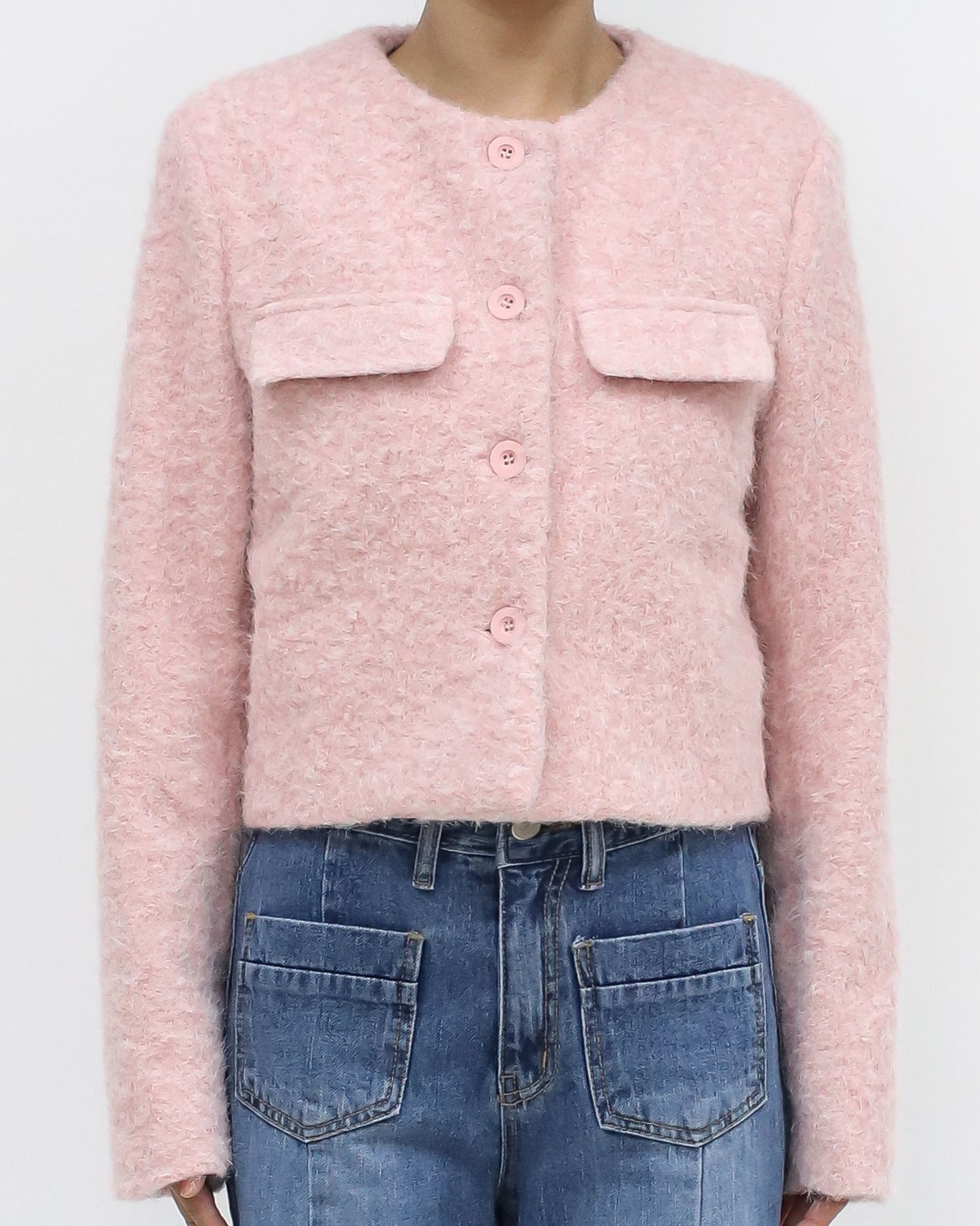 pink boucle jacket *pre-order*