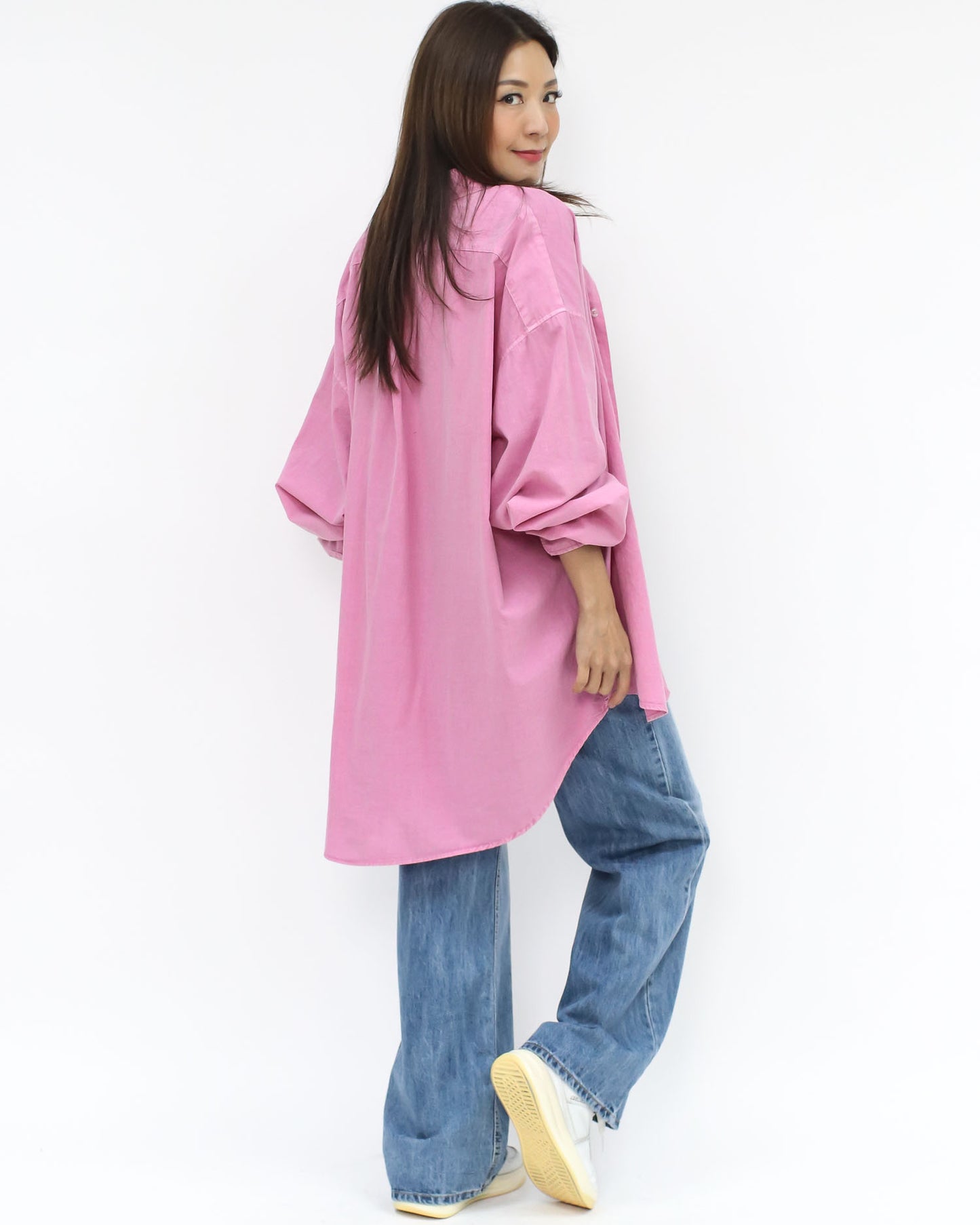 pink curve hem shirt *pre-order*